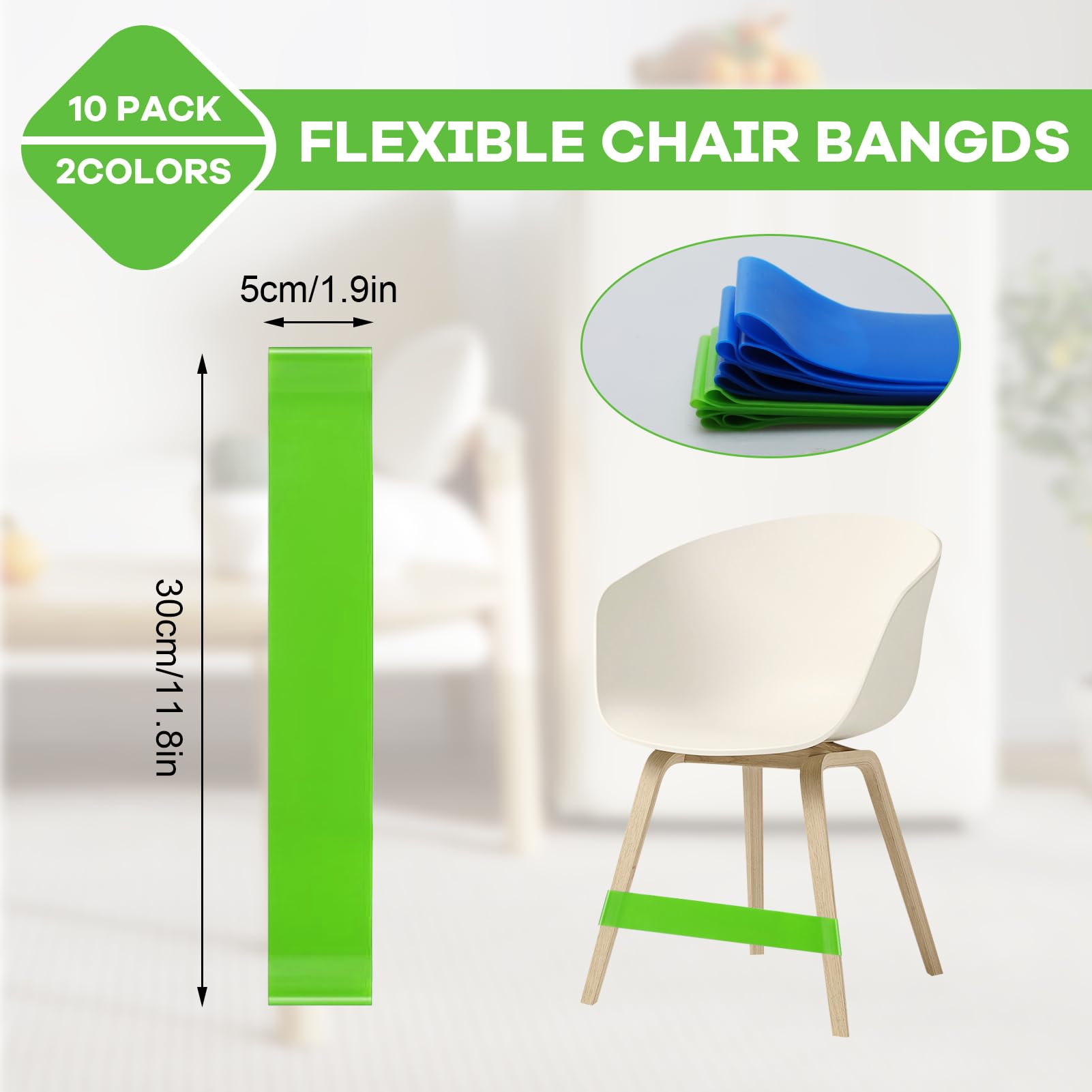 Fidget Tdah 9 Pieces Bande De Chaise Extensible Pour Enfants, Elastiques Chaises Elastique Chaise Tdah