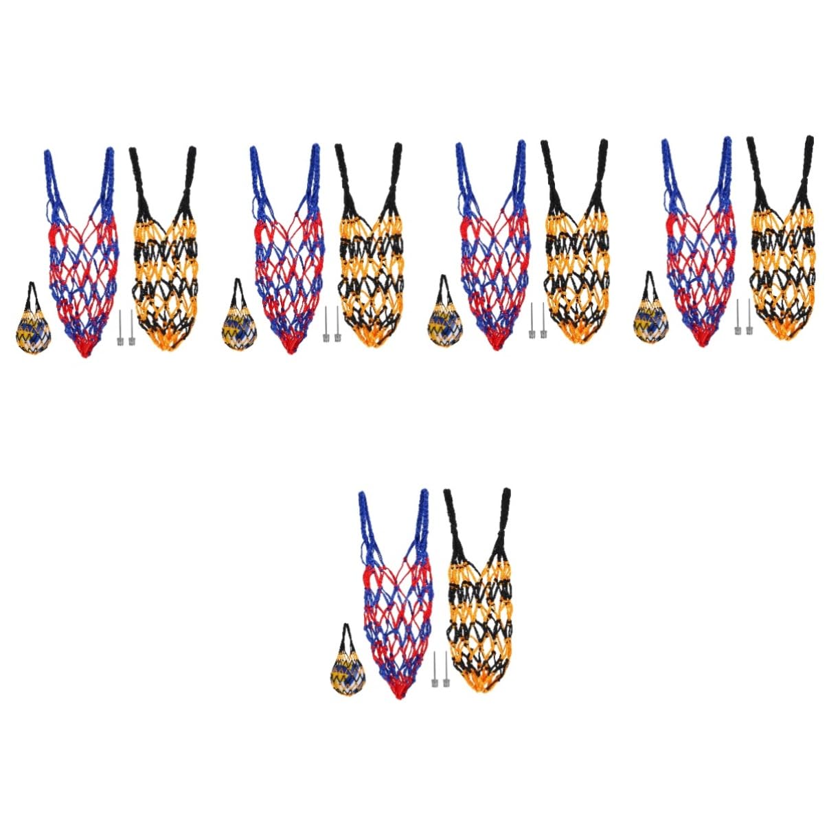 HANABASS Tragbare Ballnetztasche Netztasche Einkaufstasche Organizer Fußballtaschen Basketball Mesh Netz Fußball Tragetaschen Trainingsball Aufbewahrungstasche Sportbedarf Fußball