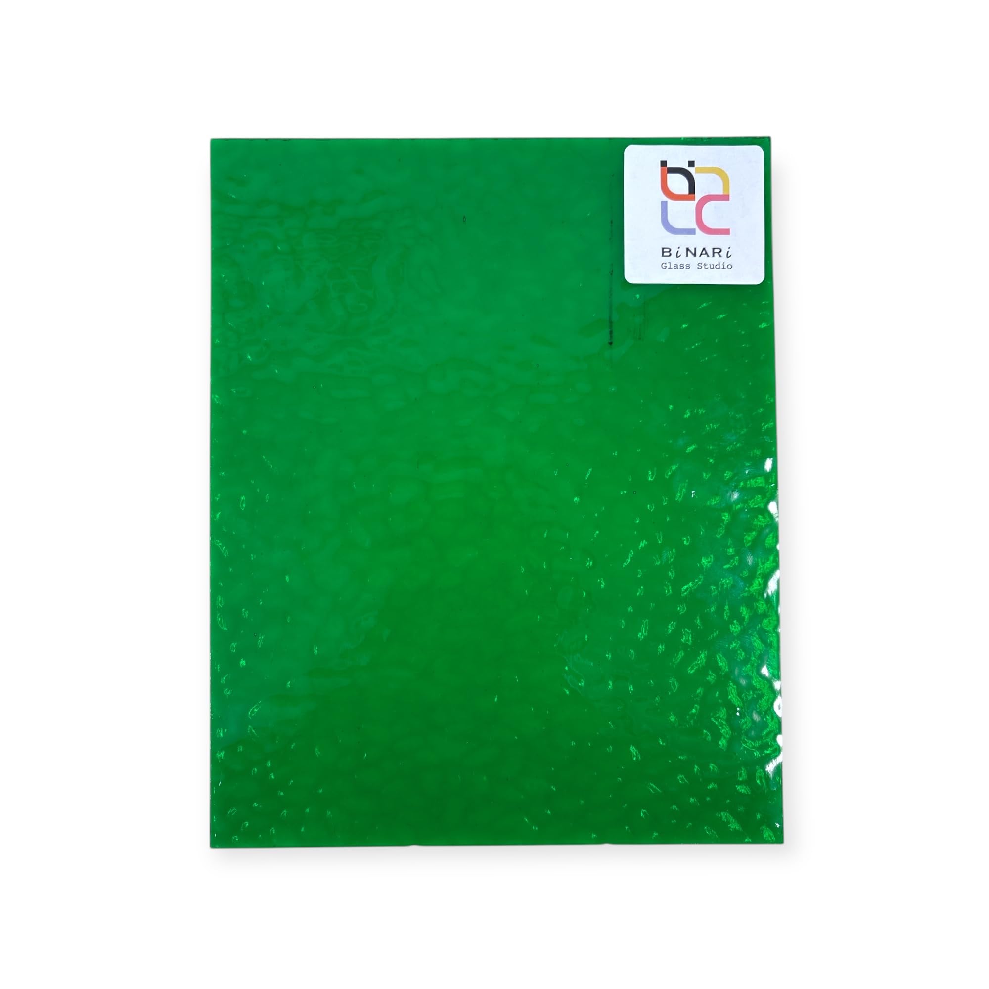 Wissmach Stained Glass Sheet and Mosaic Glass: Green English Muffle (4"x6"-1 Sheet) | Curated by BiNARi Glass Studio-picture-12
