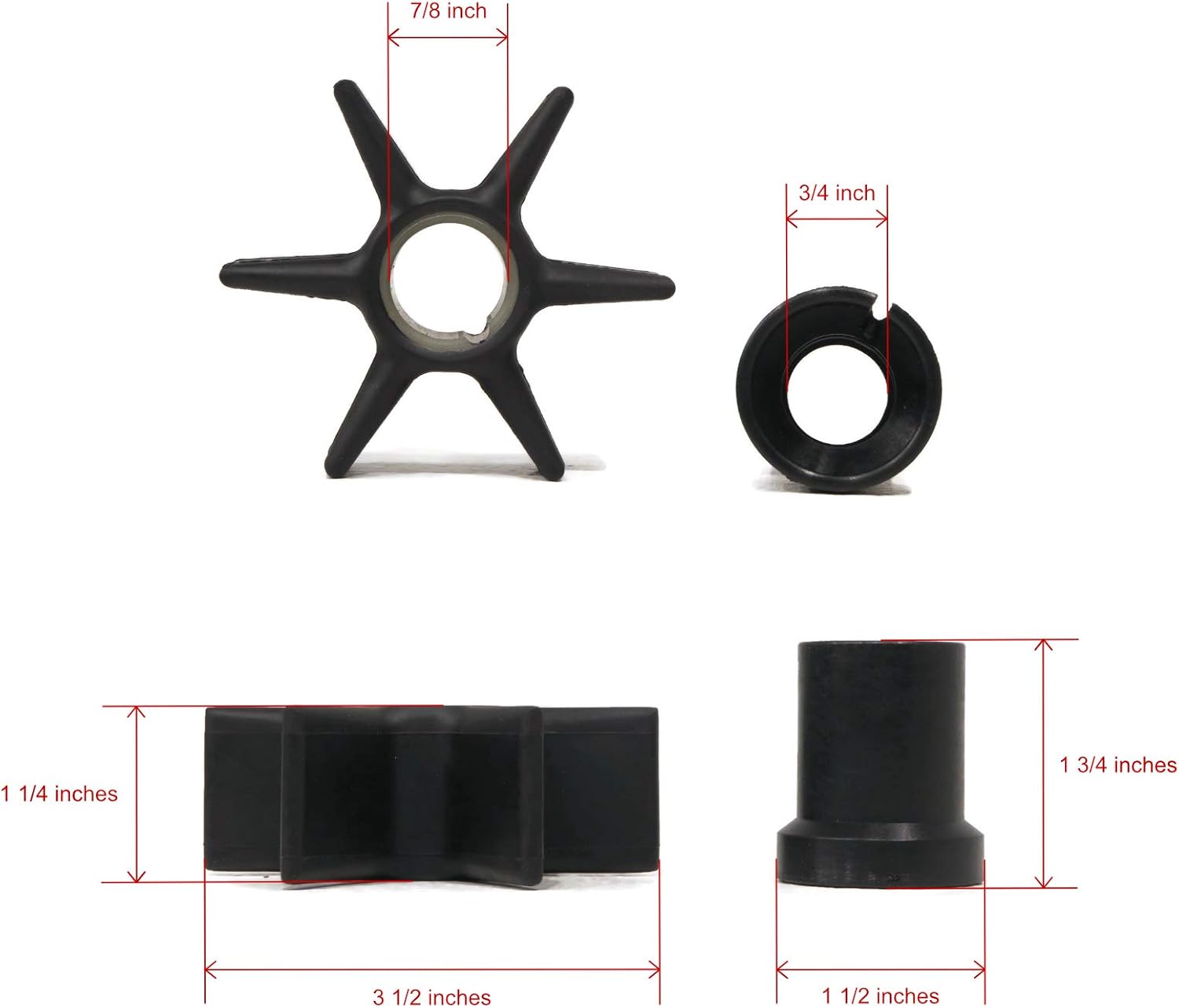 The ROP Shop Water Pump Impeller Rebuild Kit for Honda 19231-ZW1-003, 19231ZW1003 Outboard