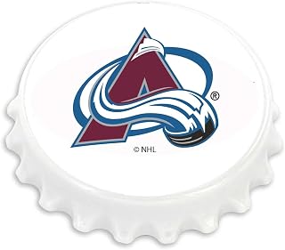 Aminco NHL Giant Bottle Cap Bottle Opener and Magnet, 3"x3", One Size, Team Color (Colorado Avalanche)