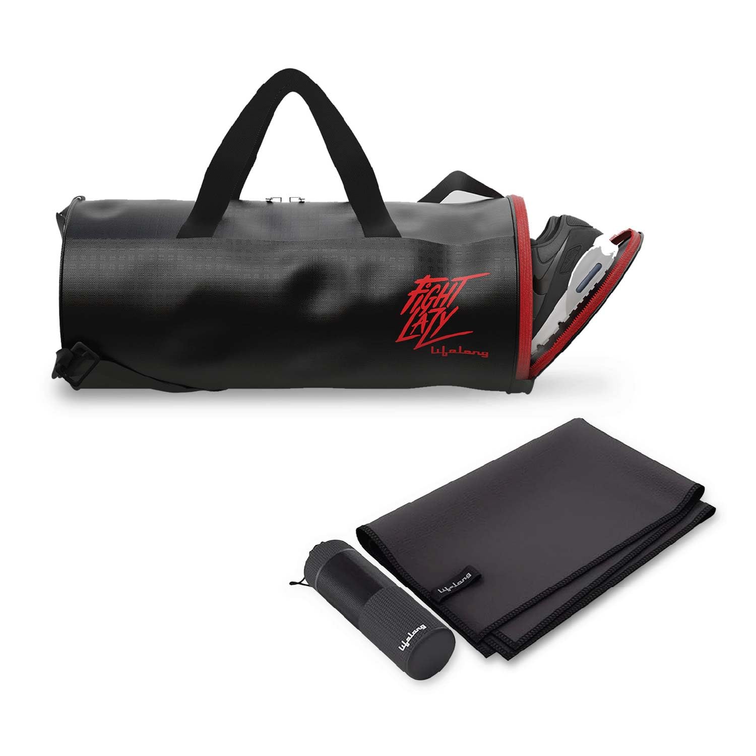 Lifelong Unisex Gym Bag and Microfiber Towel | Adjustable Shoulder & Duffle Bag for Men and Women | Sports, Fitness, Travel, Swimming, Yoga & Gym Towel Combo-picture-48