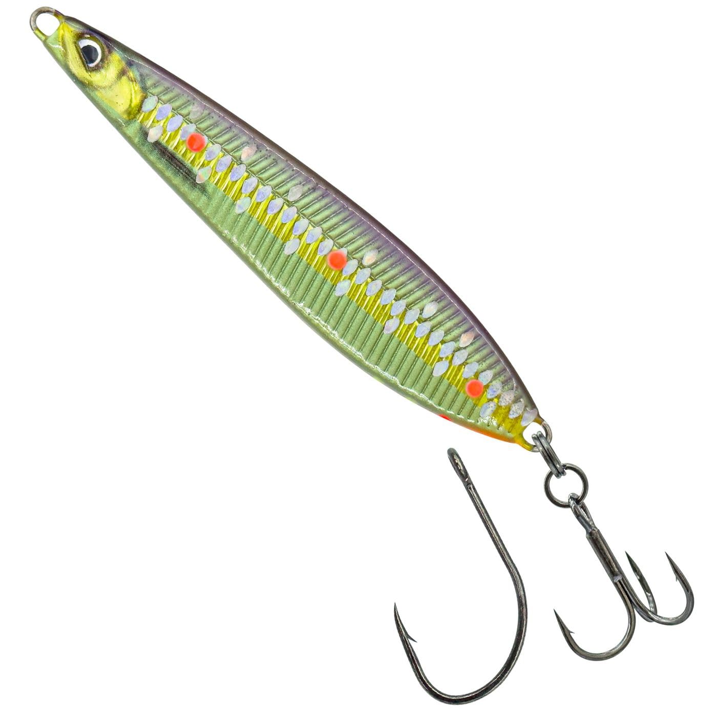 Savage Gear Seeker ISP Fishing Lures, UV-Active Hot Spots, Meerforellenblinker, Mefo-Blinker, Blinker von 12g - 28g, Forellenblinker (Motor Oil, 23g)