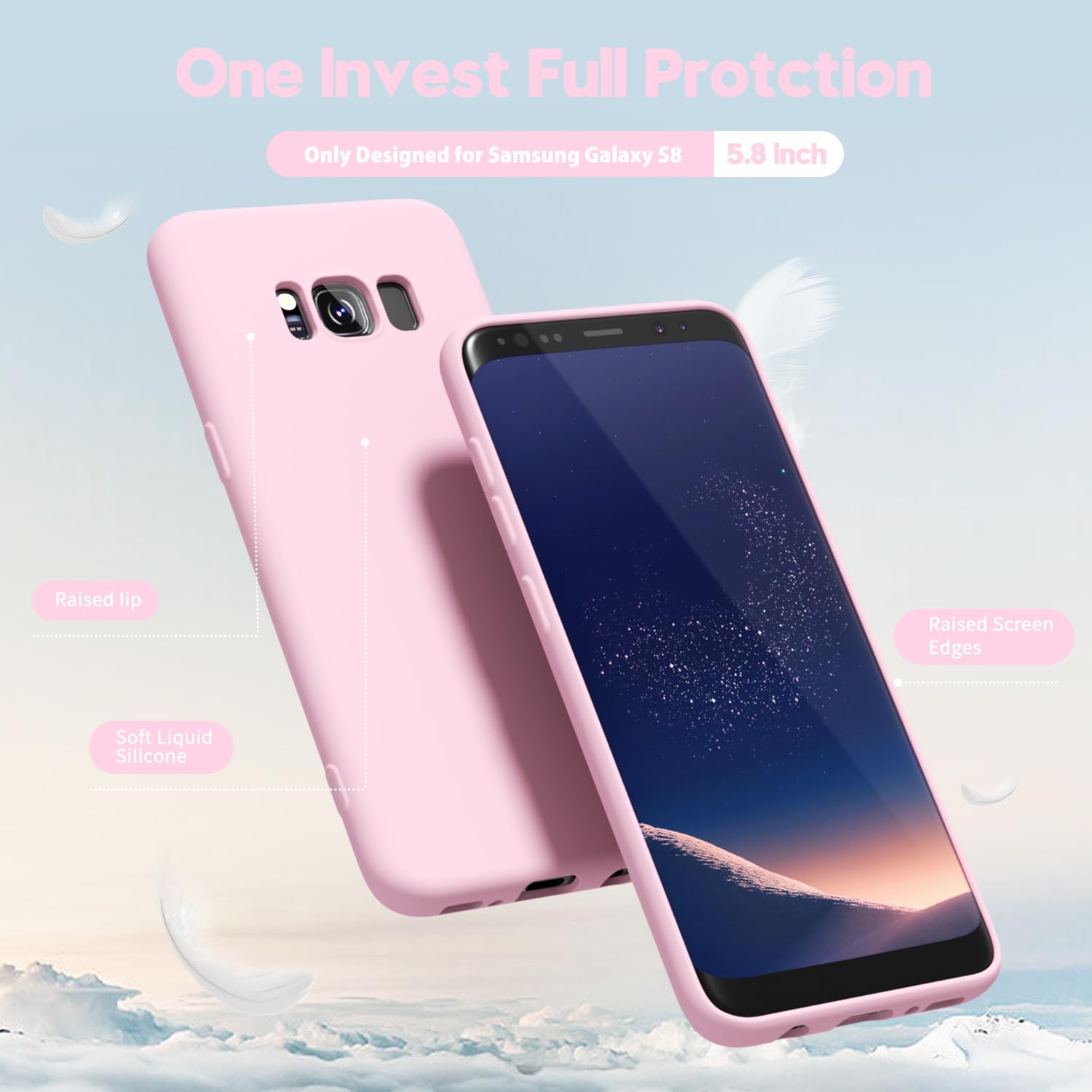 oakxco for Samsung Galaxy S24 Ultra Phone Case Liquid Silicone, Thin Slim Soft Rubber Gel TPU Plain Simple Cover for Women Girl Cute, Matte Solid Color, Brown Khaki Nude — view 140