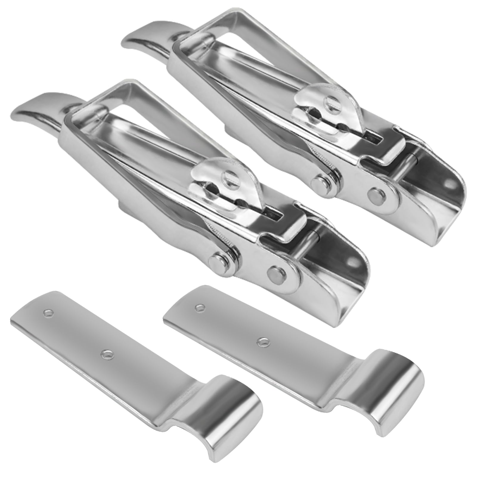 2 PCS fermeture excentrique avec verrouillage (210 mm), fermeture à genouillère grande pour voiture/remorque/bennes, fermeture de ridelle pour benne, fermeture de remorque, galvanisé, résistant à