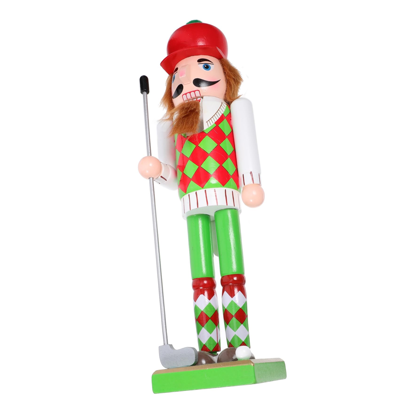 Adorno Pequeño de Madera para Navidad Decoración Festiva en Verde, Adorno Chic Adecuado para Estantes y Repisas en Ambiente Navideño