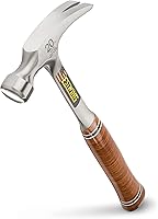 Estwing E20S 20 oz Rip Claw Hammer with Smooth Face & Genuine Leather Grip - Forged Steel, Made in USA