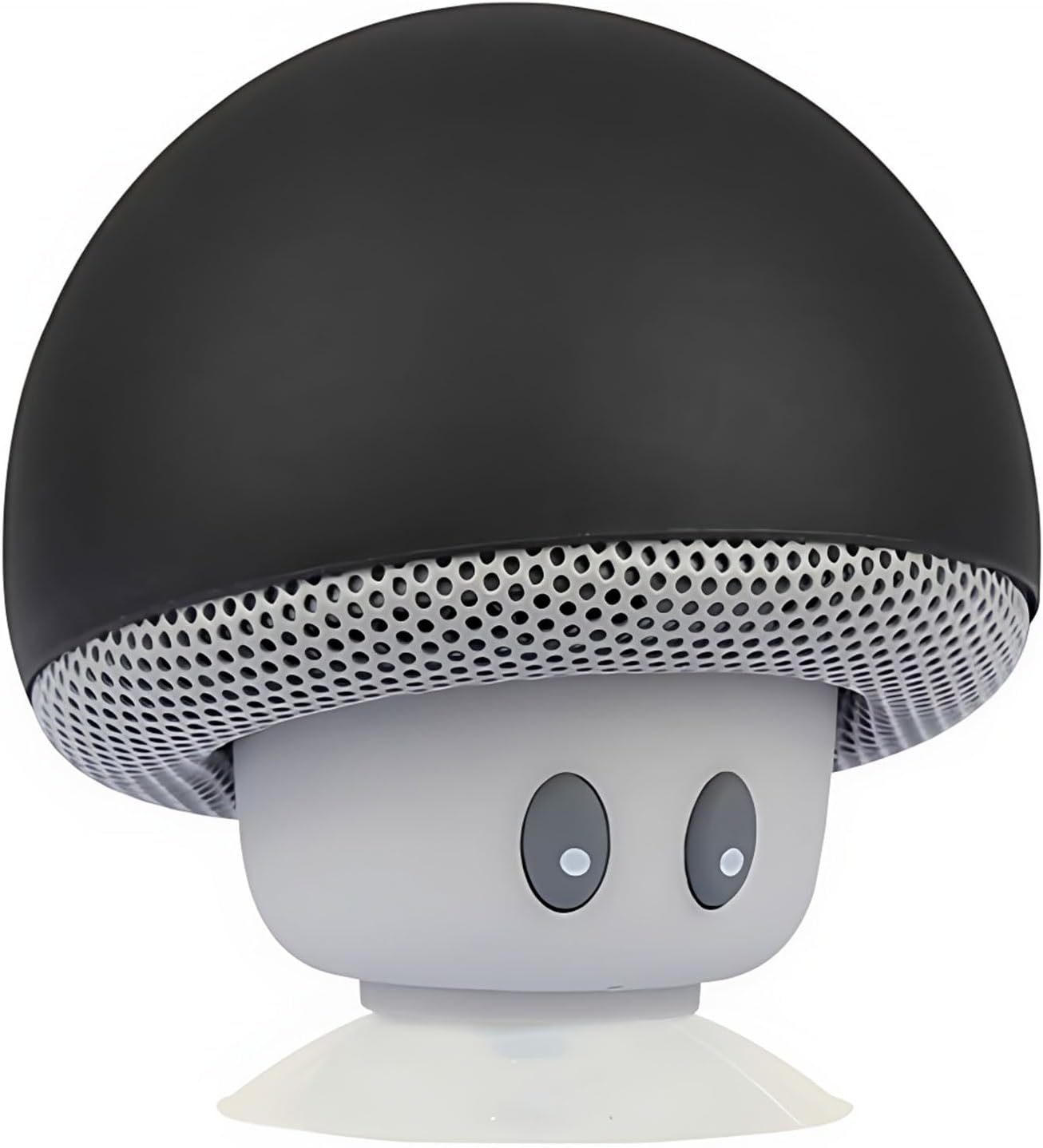 – Mushroom Bluetooth Speaker with Suction Cup Phone Stand, Portable Wireless Speaker with Clear Sound for iPhone, Android, Laptop (Black)