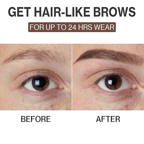 Miniatura 6 de Bolígrafo mágico y preciso para cejas impermeable, duradero e impermeable con 4 puntas de microhorquilla, crea maquillaje natural para cejas (marrón