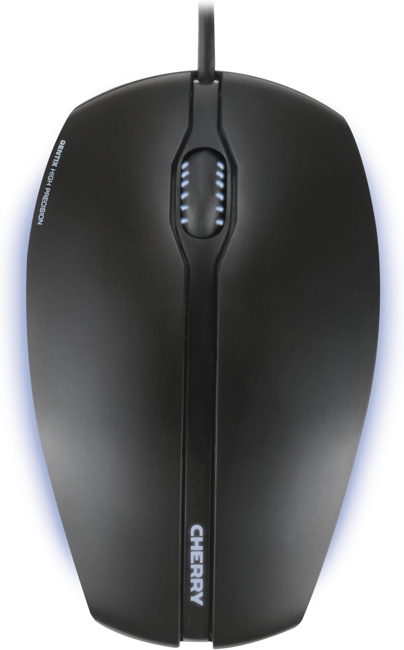 Cherry GENTIX Corded Optical Illuminated Mouse - Corded - Illuminated - Symmetrical Design – Black (JM-0300)
