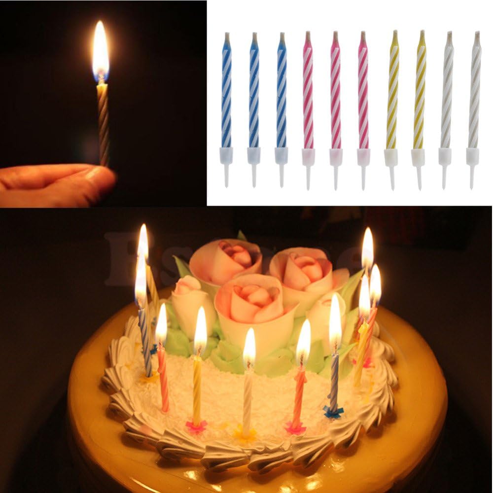 10pcs Magic Relighting Candle Relight Birthday Party Fun Trick Cake Joke Gift