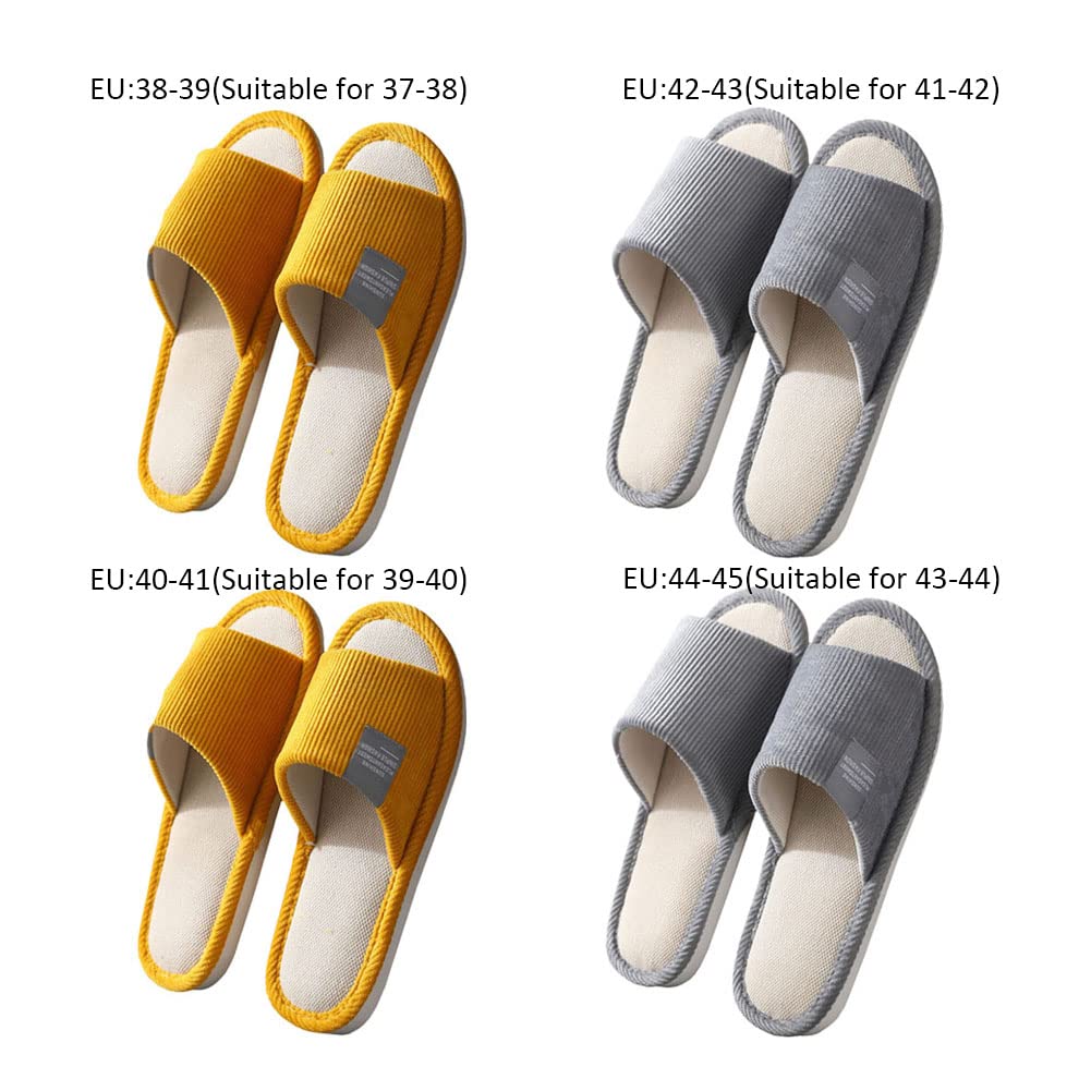 Pantuflas para Invitados,4 Pares de Zapatillas Casa Invitados Lavables Unisexo Zapatillas para Baño Invitados Hogar Bodas,Zapatillas de algodón y lino Four seasons