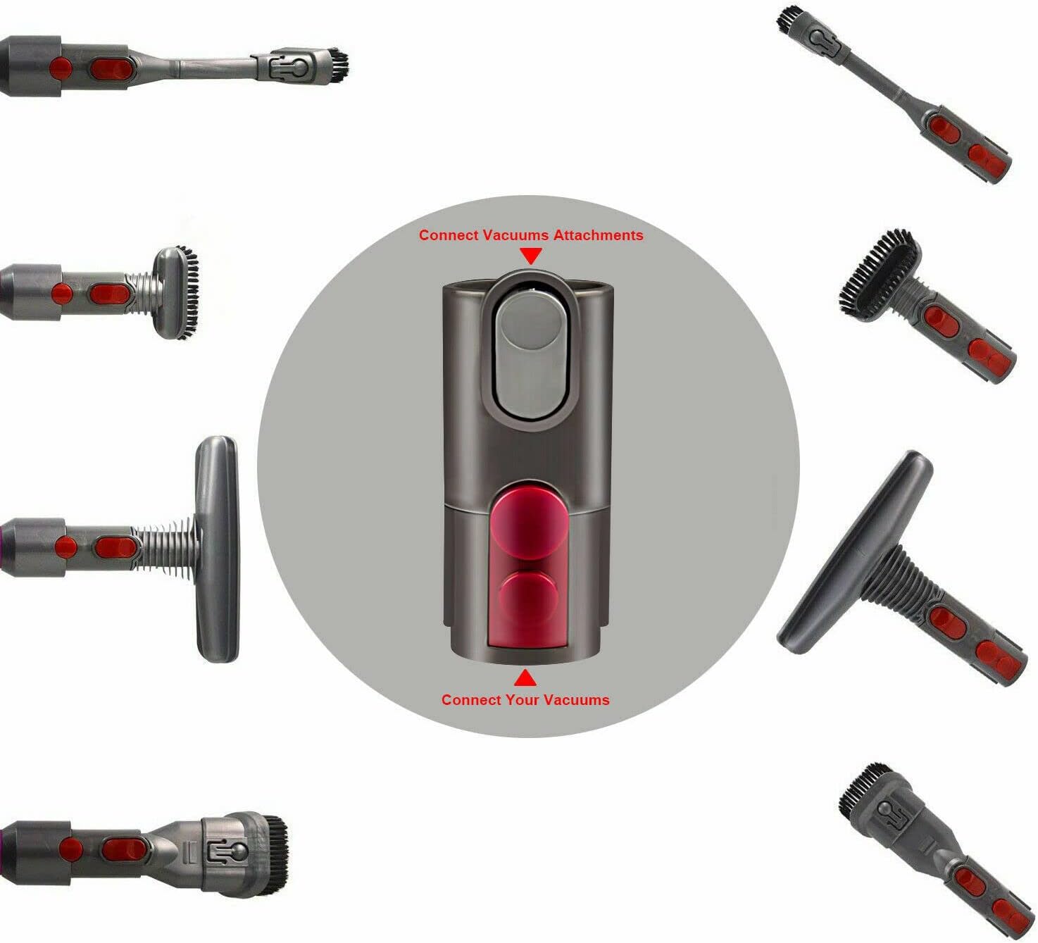 Home Cleaning Tools Brush Kit Compatible with Dyson Vacuum Brush Attachment Tools DC35 DC50 DC34 DC25 DC33 DC41 DC26