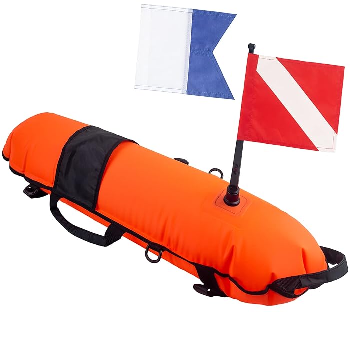 Buy Pluzluce Inflation Torpedo Buoy, High Visibility Diver Down Safety Surface Marker Buoy