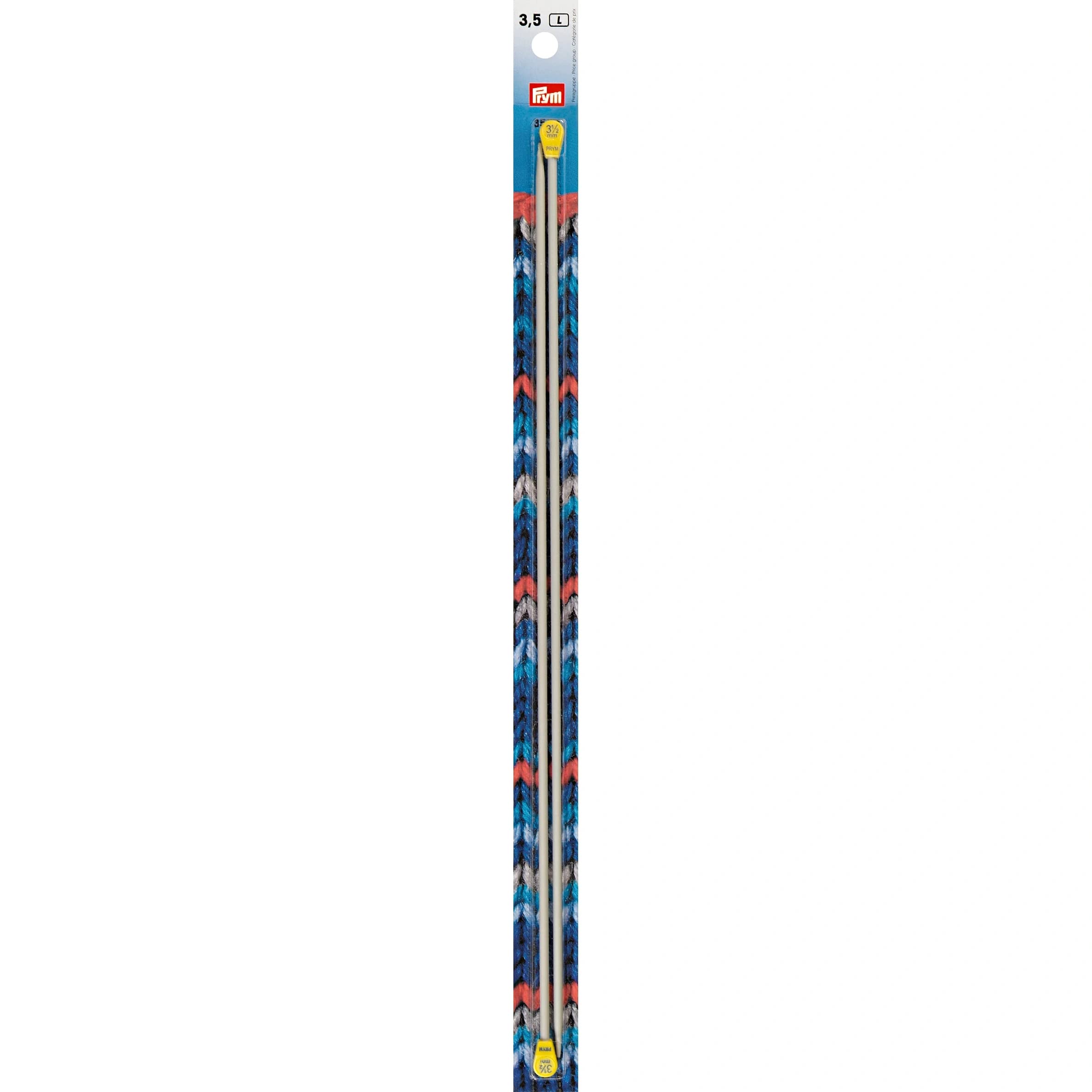 Prym Grey 35 Cm 3.50 Mm Single-Pointed Knitting Pins, Pack Of 2, Aluminium Pearl