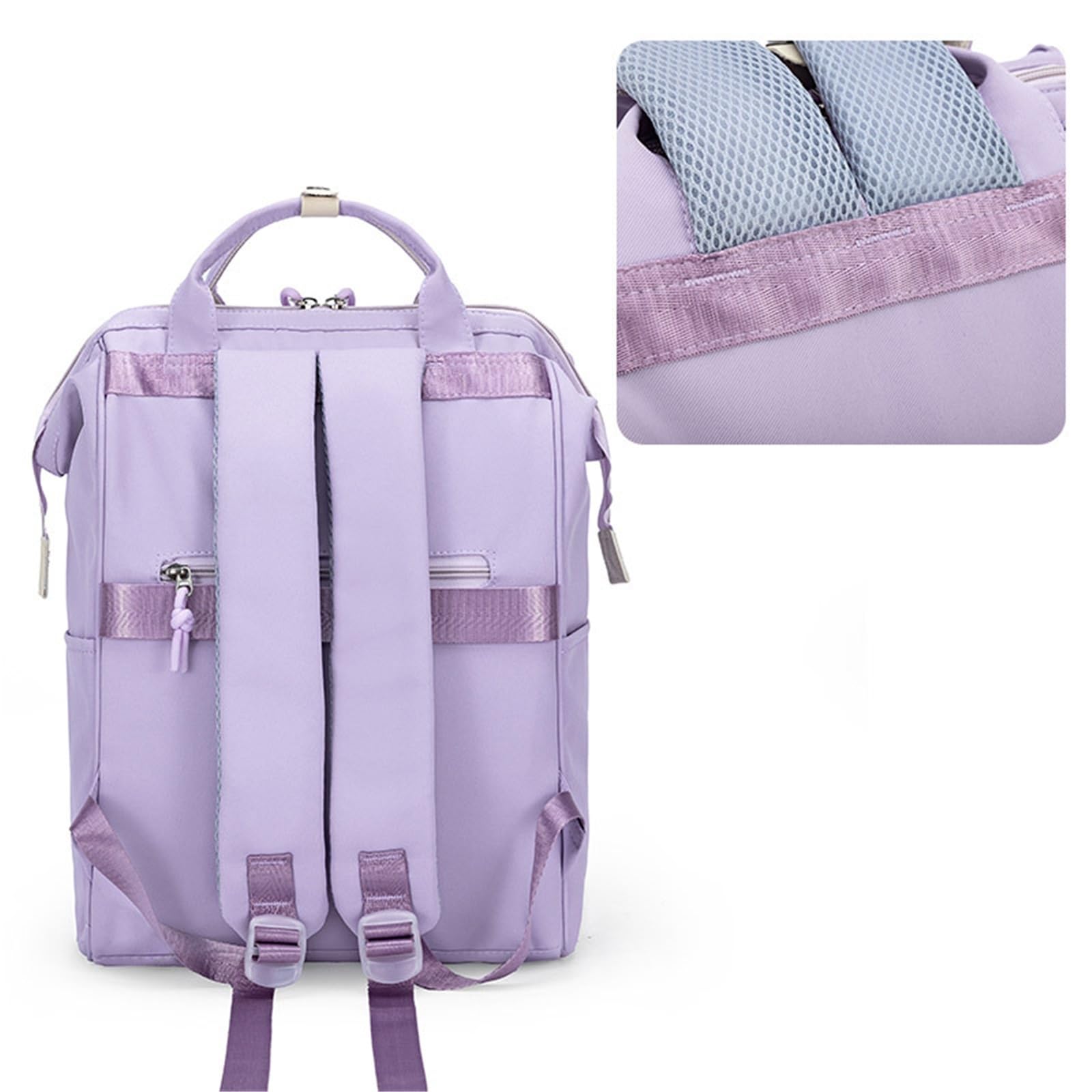 Mochila Escolar Mochila escolar for mujer, for estudiantes de secundaria, estilo japonés, preppy, for universitarios Saliendo(Purple)