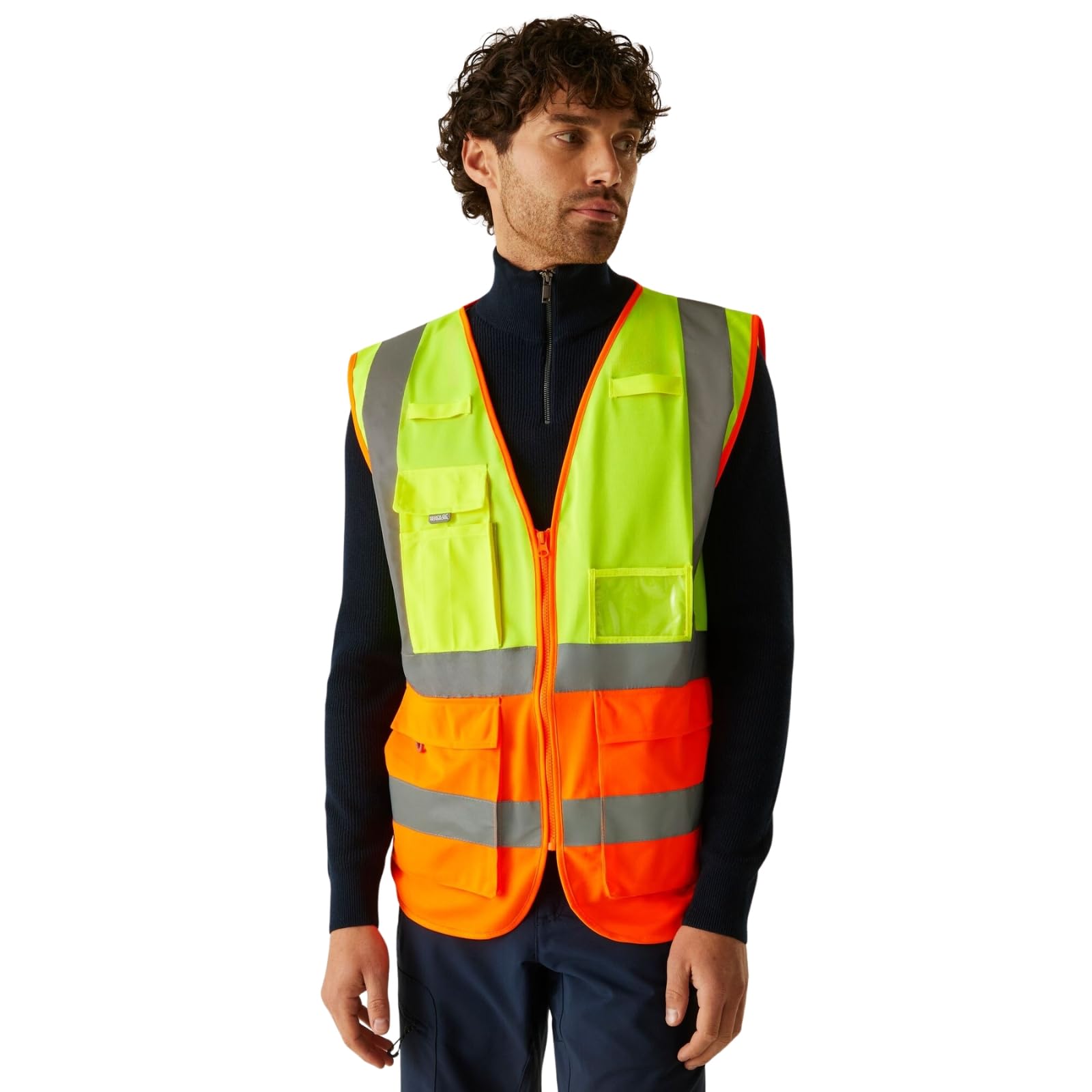 Regatta Men's Yellow/Orange Pro Hi-Vis Executive Vest - S