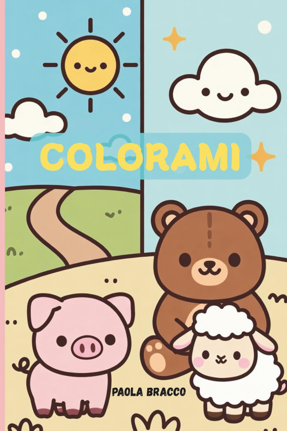 Colorami: Libro da colorare per bambini con animali e paesaggio Kawaii