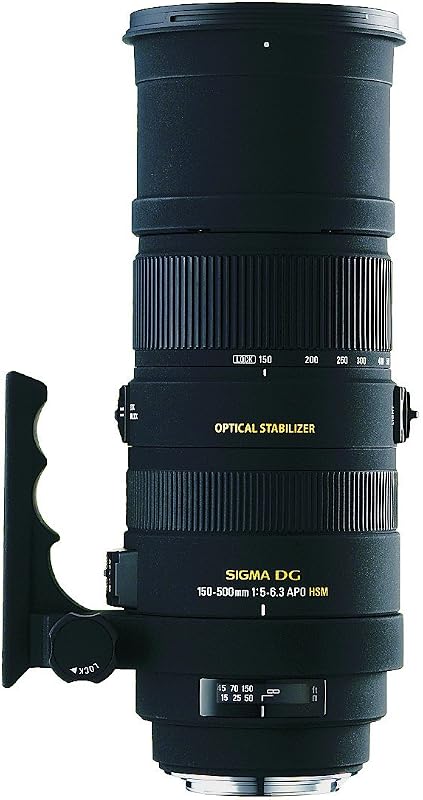 Sigma 150-500 mm f/5-6.3 Auto Focus APO DG OS HSM Teleobjetivo con zoom para cámaras SLR digitales Canon