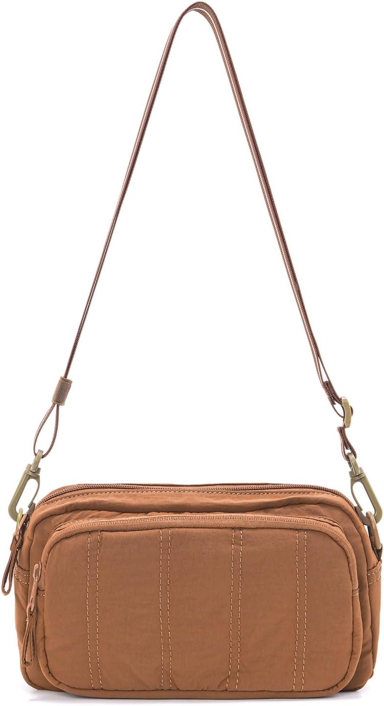 ACUARIO Crossbody Purses for Women, Mini Crossbody Bags, Puffy Shoulder Handbag for Travel with RFID Blocking Slots
