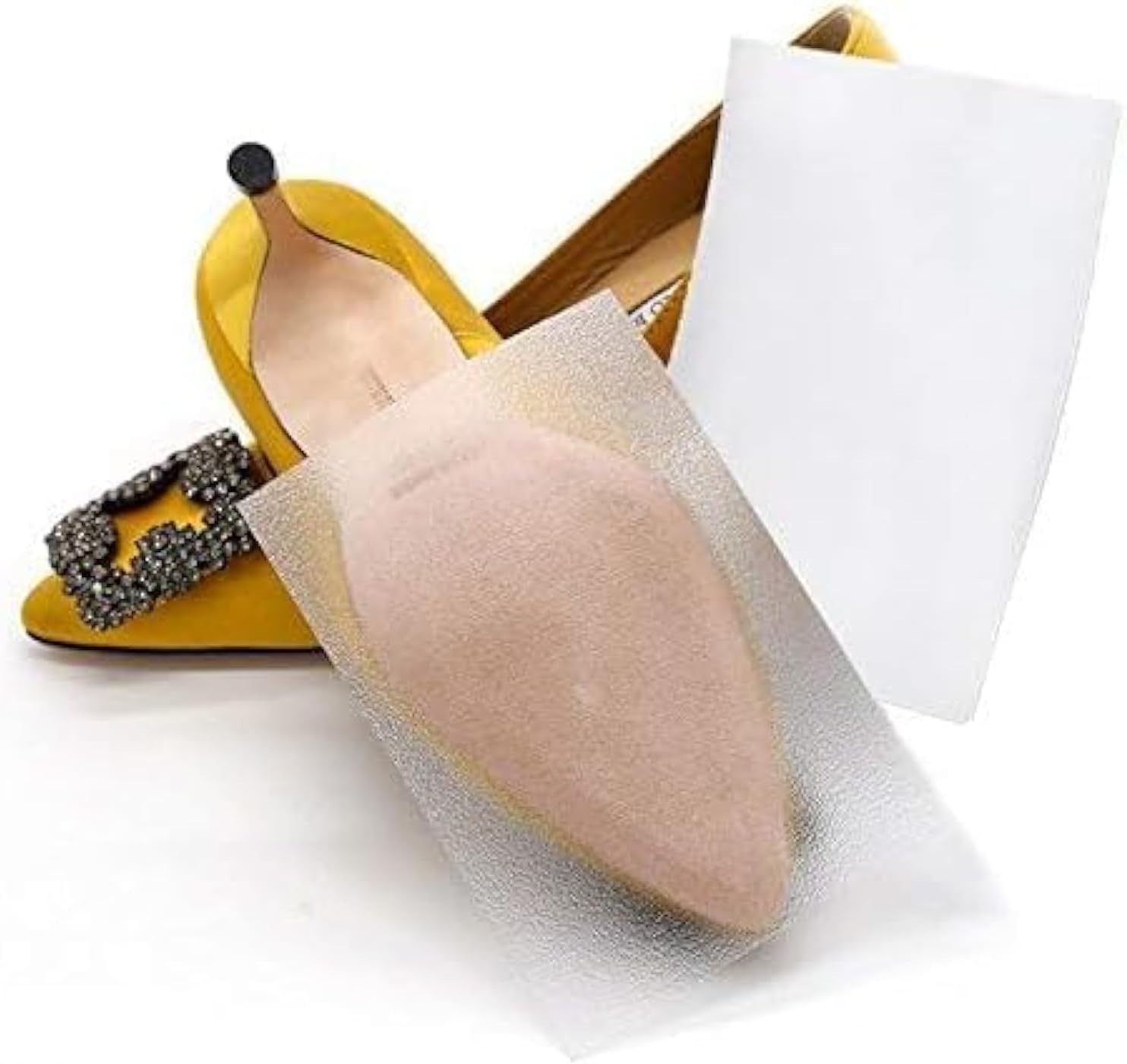 Bettli Sole Sticker - Crystal Clear Self-Stick Pads Sole Protector Shoe Bottoms Slip Resistant Shoe Sole Cover Protector for Heels (Pack of 2)