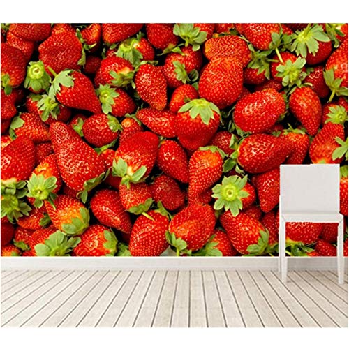 Lsfhb Murales 3D Personalizados Fruta Berry Fresa Primer Comida Fondos De Pantalla Restaurante Cocina Sala Tv Pared-400X280Cm