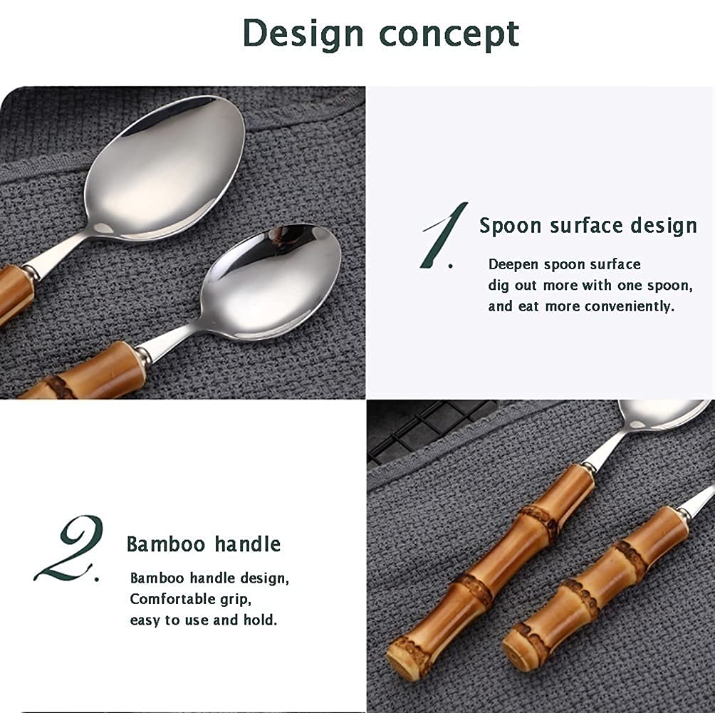 Set Di Posate Da 4, Stoviglie In Acciaio Inossidabile, Include Coltello, Forchetta, Cucchiaio, Stoviglie Con Elegante Scatola, Per Casa, Hotel, Ristorante, Regalo Per La (For 8 People-48 Pieces)