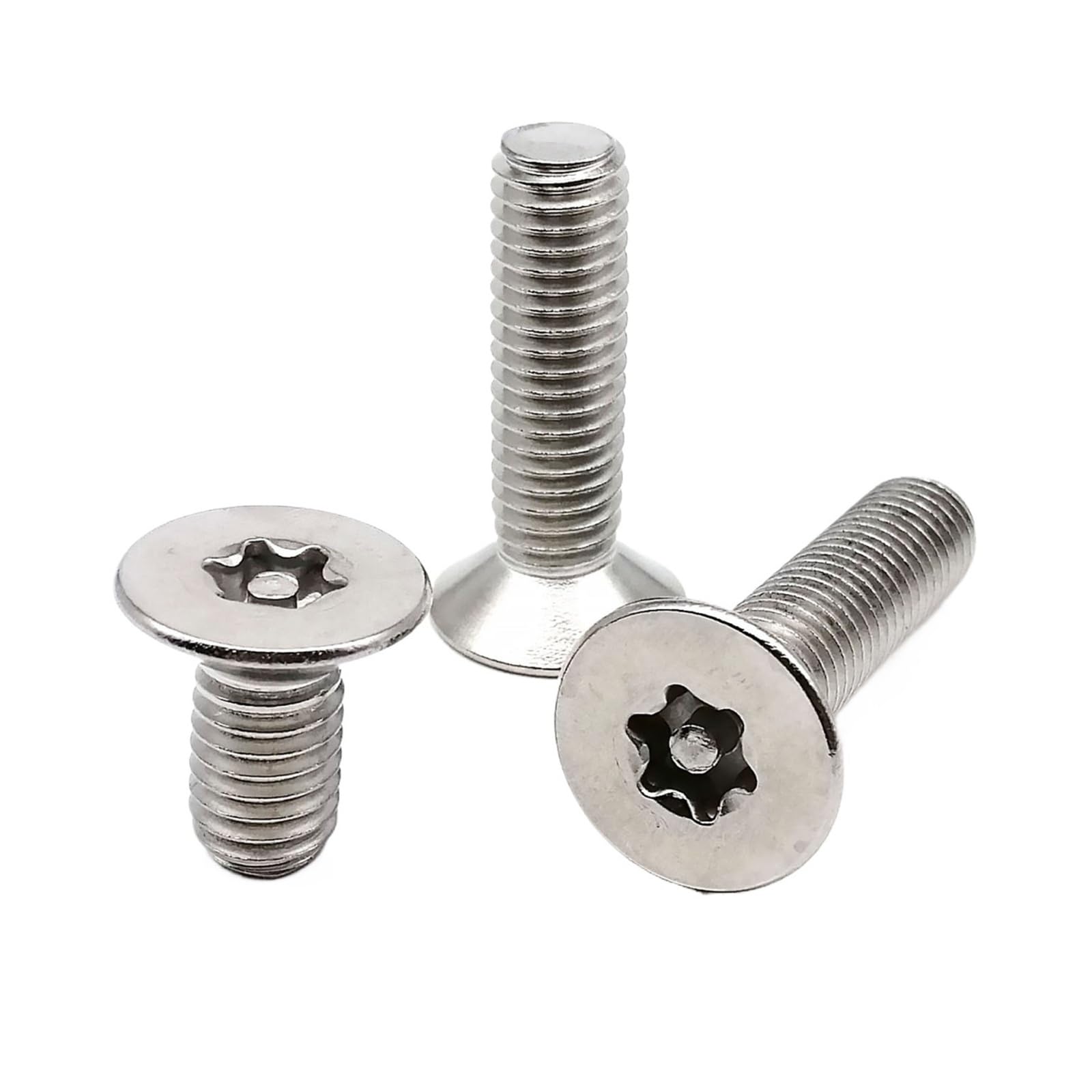 HEXHUASR M2 M2.5 M3 M4 M5 M6 M8 304 Stainless Steel Torx Flat Countersunk Head with Column Pin Tamper Proof Security Bolt Screw(20mm)