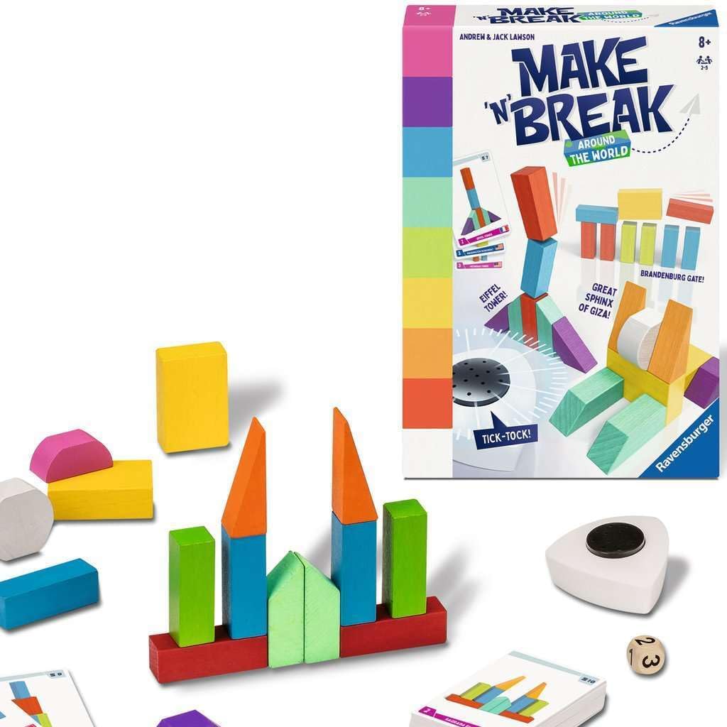 Ravensburger 22473 Make 'n' Break Around The World Board Game for The Whole Family, Game for Adults and Children from 7 Years, for 2-5 Players