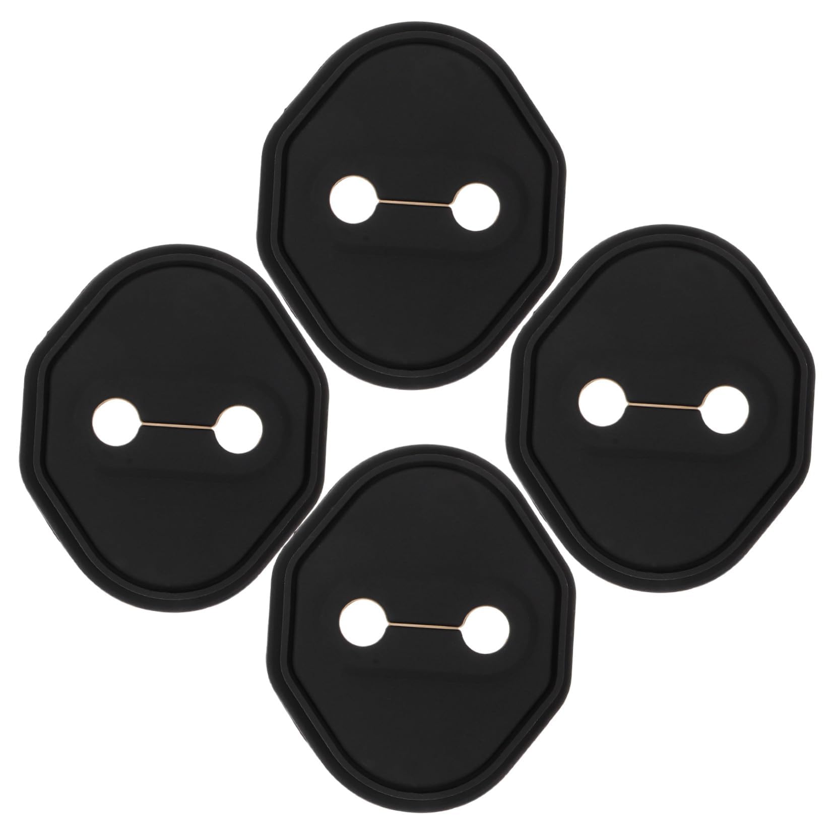 Tryagat Normal 4Pcs Car Door Lock Covers For Vw Polo 6 (Vi) Aw I 2017-2026, Silicone Latch Protector Locking Shell Noise Reducing Protective Cap Accessories Vehicles