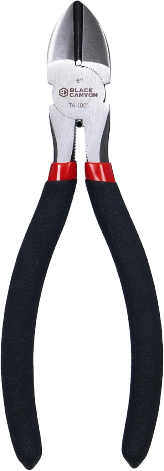 BLACK CANYON Wire Cutters, 6" Side Cutters Diagonal Pliers, CrV Steel, Ideal for DIY/Household/Electronic Repair