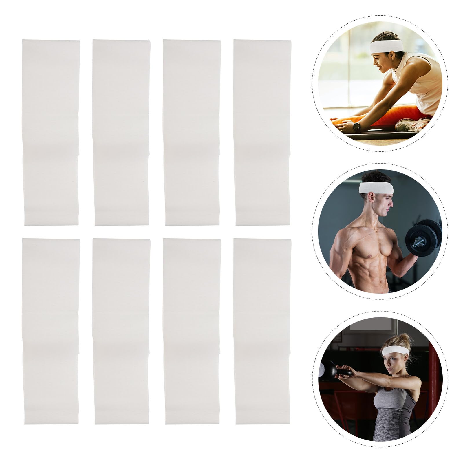 PRETYZOOM Fasce per Chioma 100 Pezzi Monouso Elastiche Non Tessuto Bianco per Massaggi e Trattamenti Viso Spa
