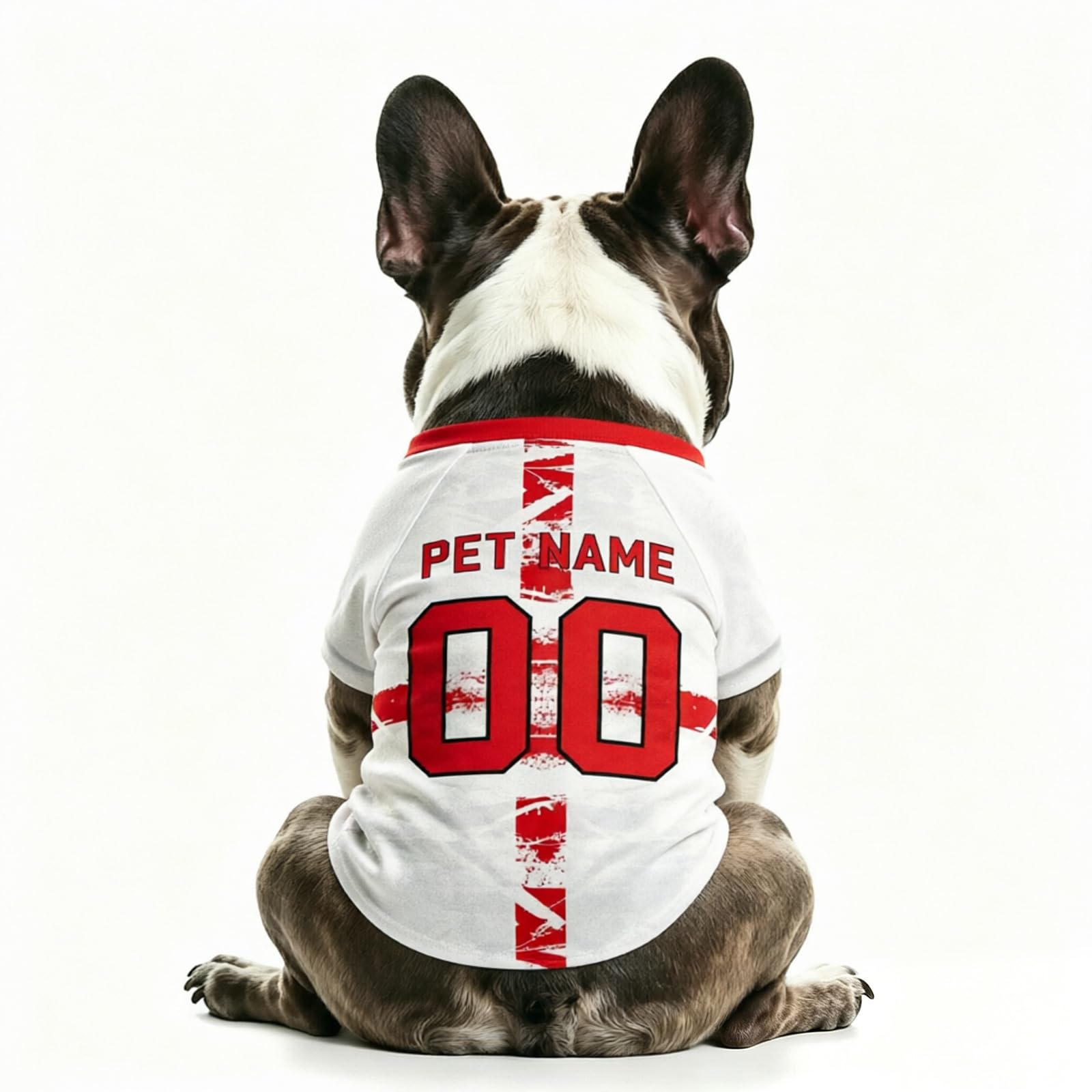 Personalised Dog T Shirt with WM EM Pet Apparel – Custom Name Number, Breathable Pullover Design, XS-5XL for Small Medium Dogs, Ideal Pets Gifts