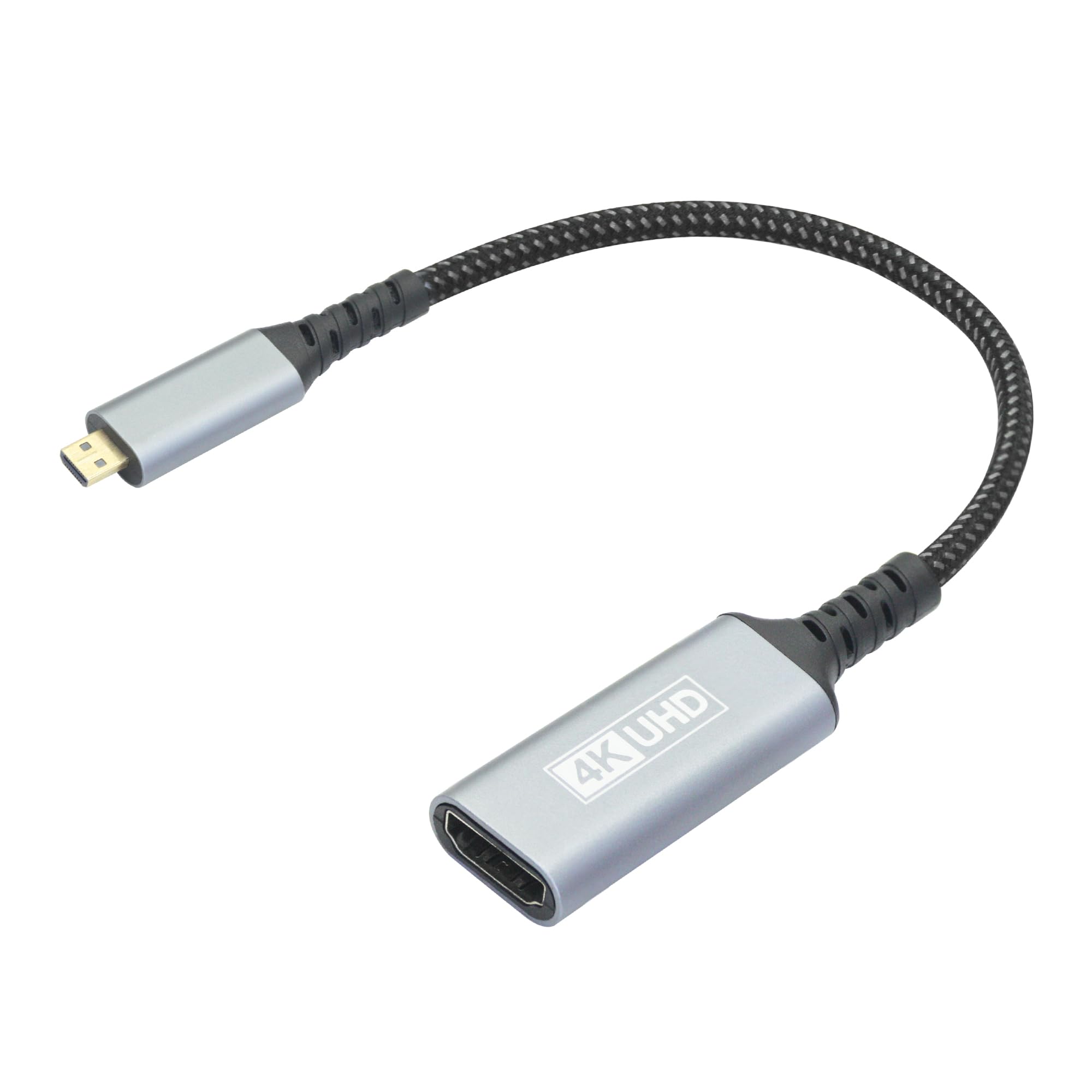 Adattatore da micro HDMI a HDMI, cavo da micro HDMI maschio a HDMI femmina con 4K 60Hz, compatibile con fotocamera, videocamera, Raspberry Pi Zero, laptop, tablet