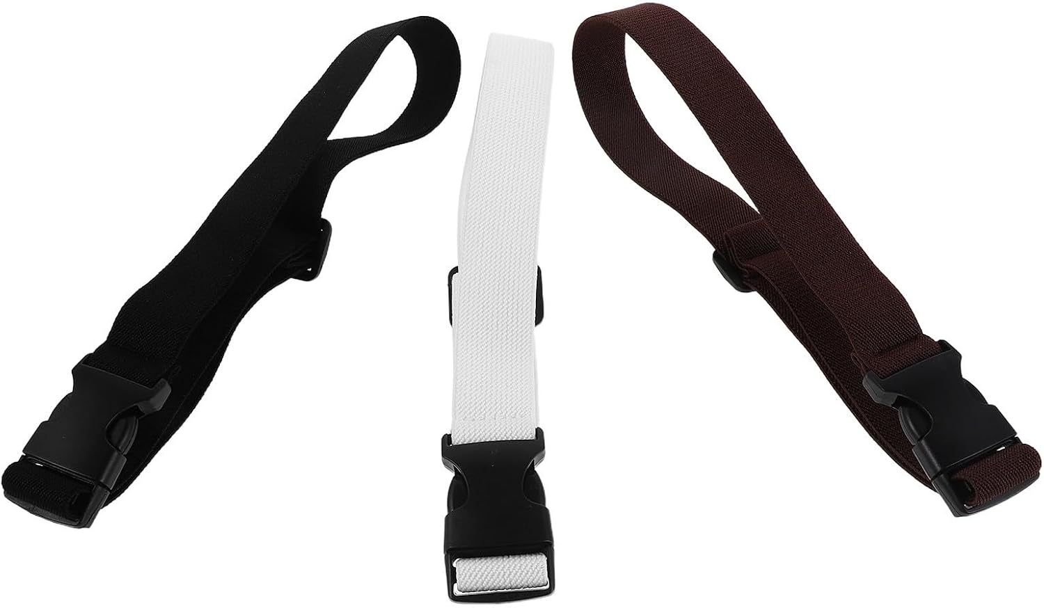 3pcs Adjustable Elastic Belt for Boys, Stretch Waistband with Buckle, Sturdy Cloth and Plastic Material, for Daily Wear and Outdoor Activities