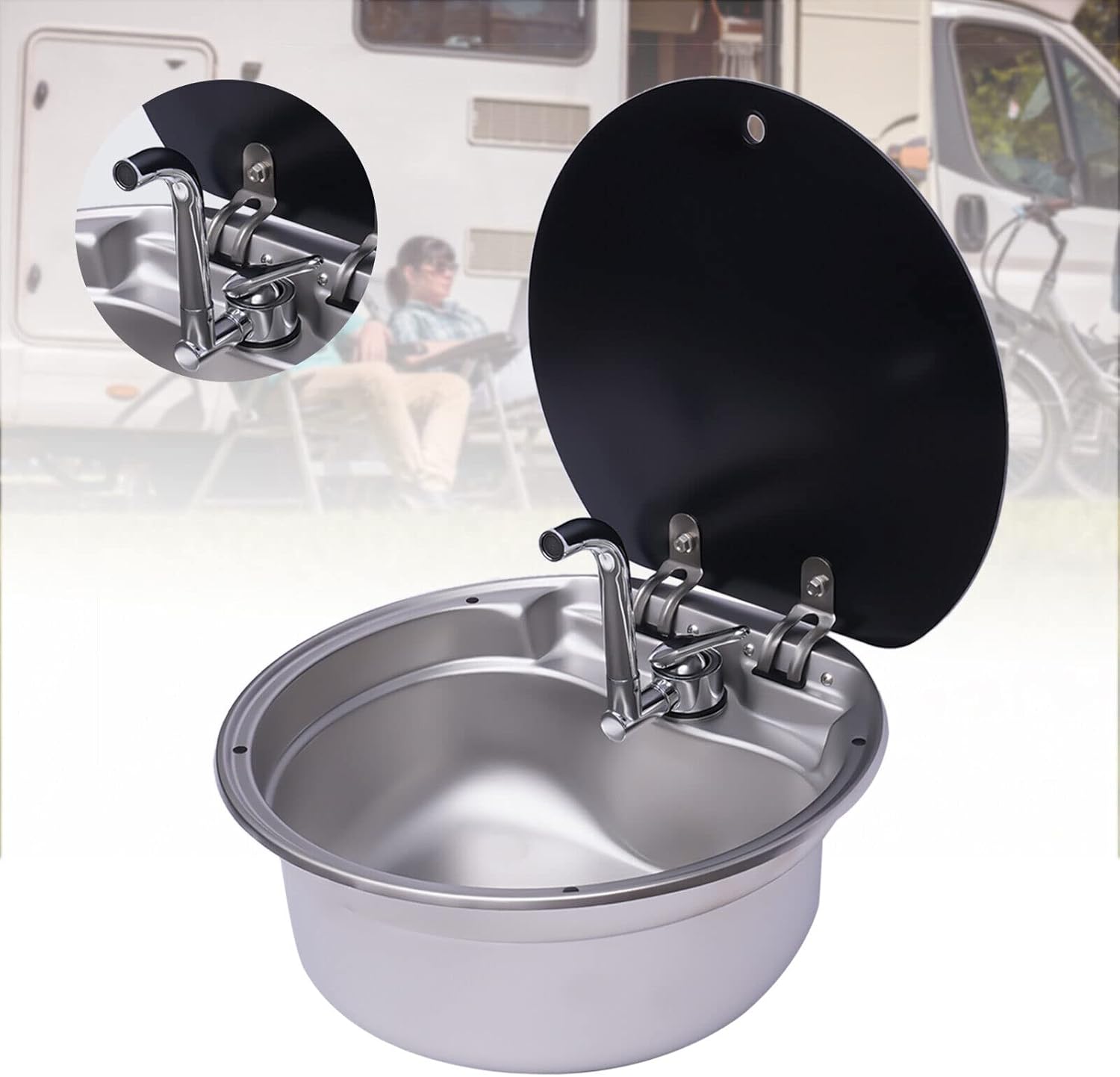 Single Bowl Kitchen Sinks,Caravan Sink,RV Caravan or Boat Stainless