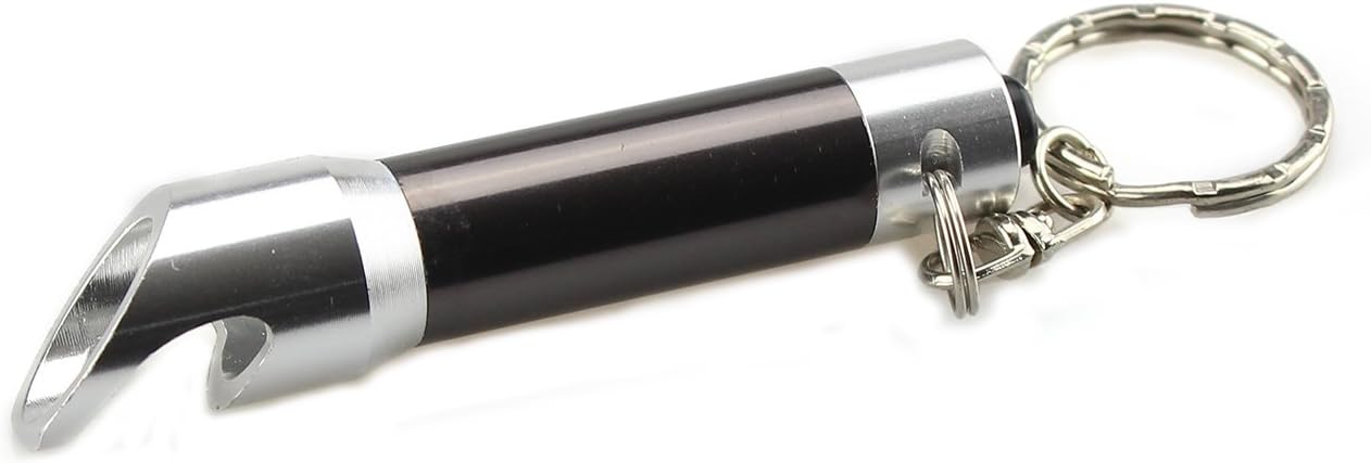 Coztoy Led Flashlight Carabiner Snap Hook Keychain Fish Shape Torch Light Outdoor For Hiking Climbing (whistle (black))