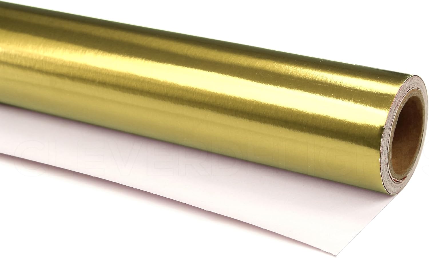 CleverDelights Metallic Gold Wrapping Paper - 30" x 25Ft Jumbo Roll - 62.5 Sq Ft - Traditional Width Shiny Premium Gift Wrap Paper