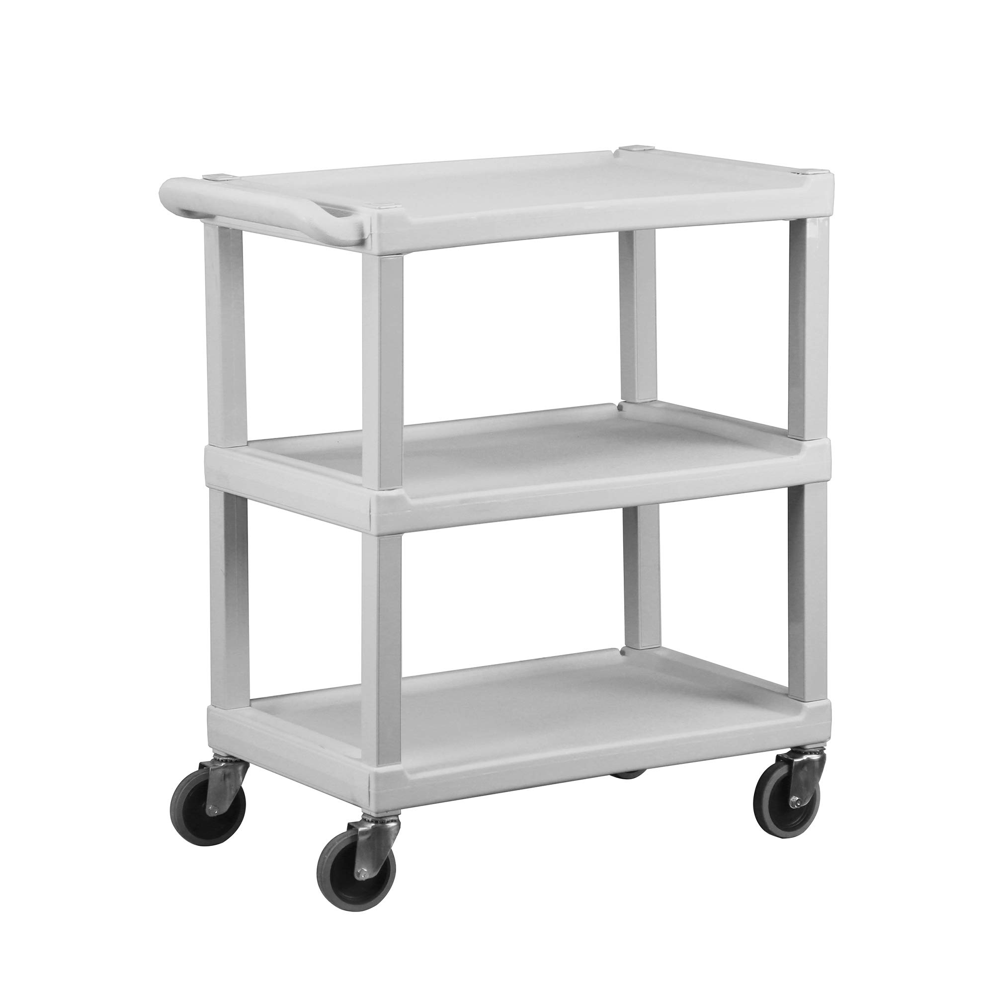 Lakeside Manufacturing 2000 Utility Cart, Plastic, 3 Shelves, 300 lb. capacity, beige