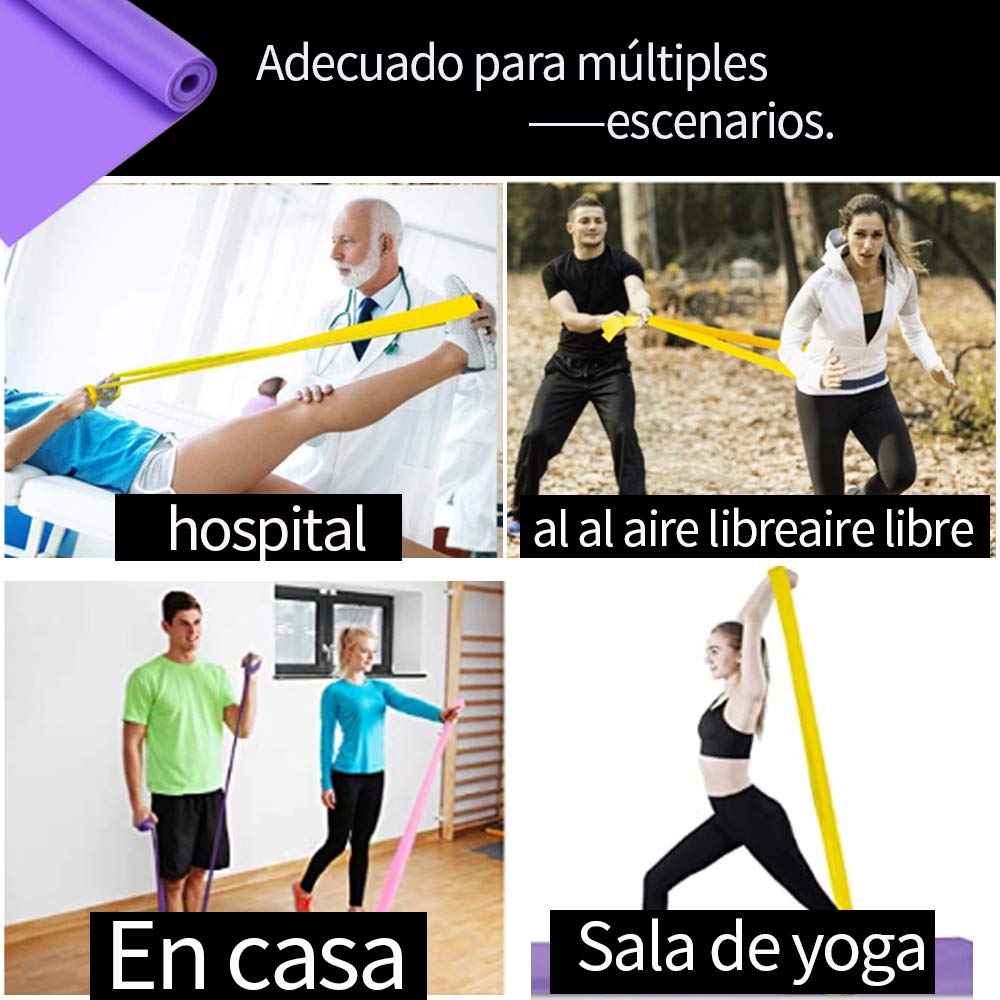 Bandes élastiques Fitness Bandes élastiques De Sport BRANK - Lot Résistance Variable, Latex Naturel, Sac Inclus Accessoire Musculation A Domicile