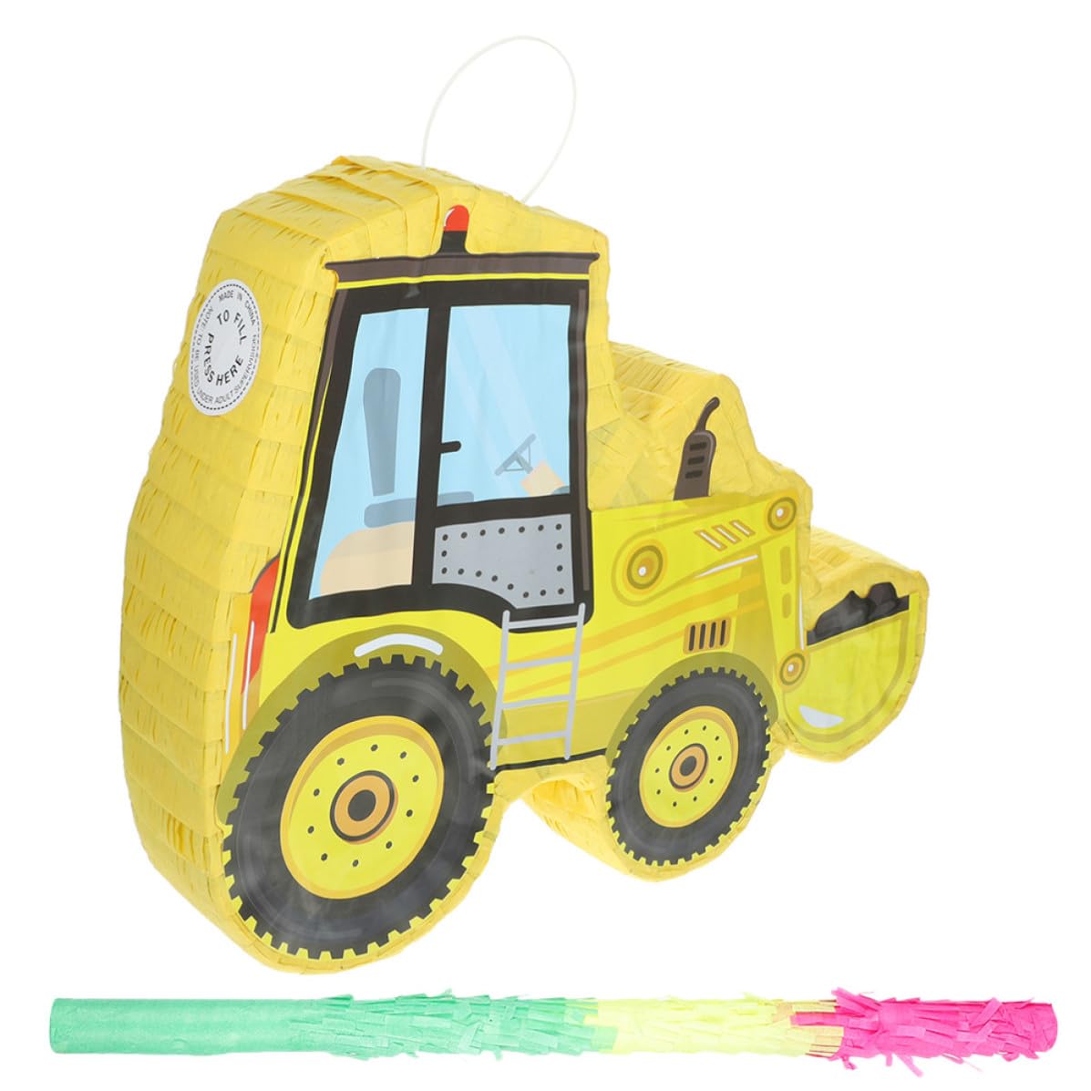 Piñata de Excavadora para Fiestas Infantiles, Papel, Forma Creativa