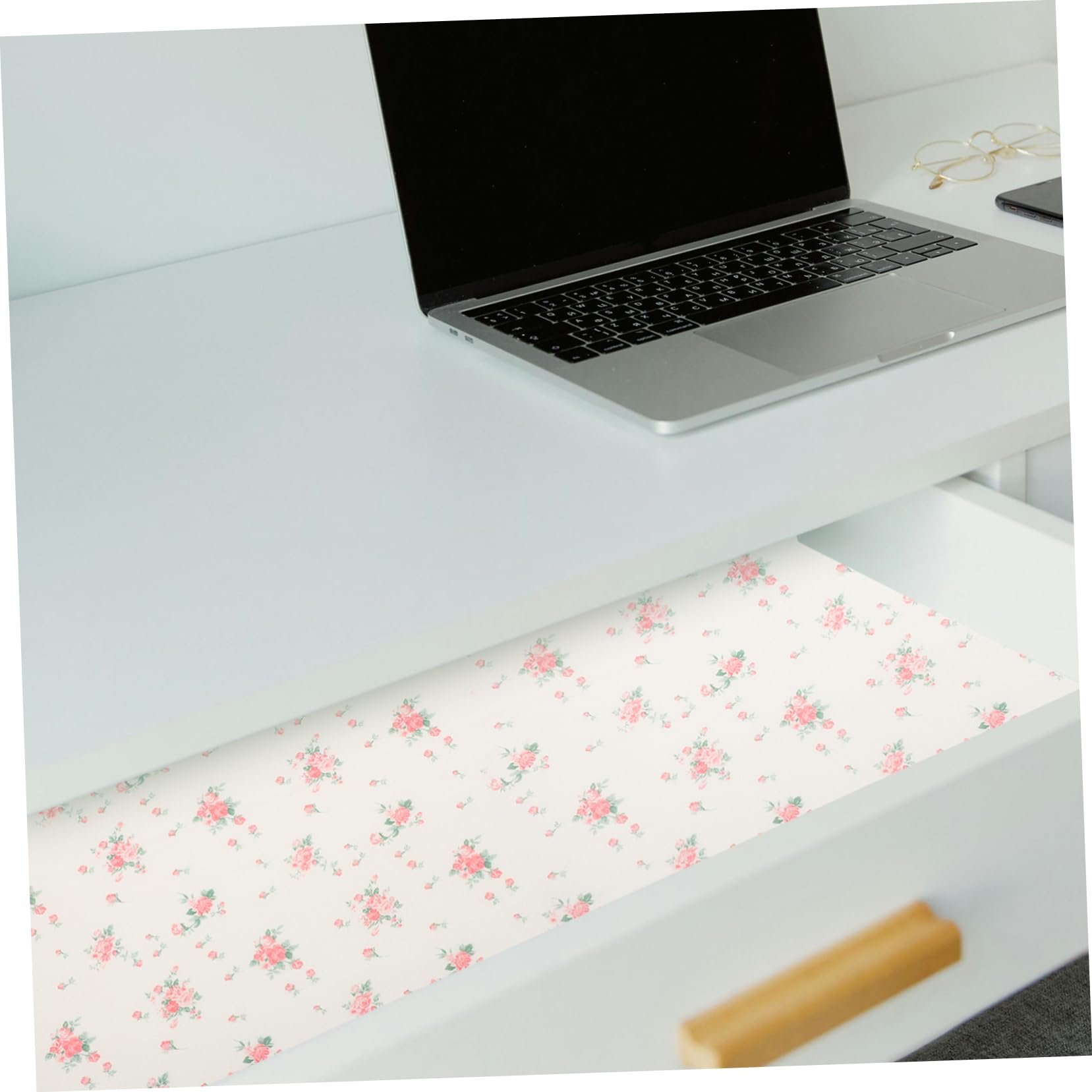 TOPBATHY Waterproof Non-Slip Kitchen Drawer Liner Oil-Proof Protective Mat for Cabinets and Cupboards 196.85X11.81X0.04In - Image 2