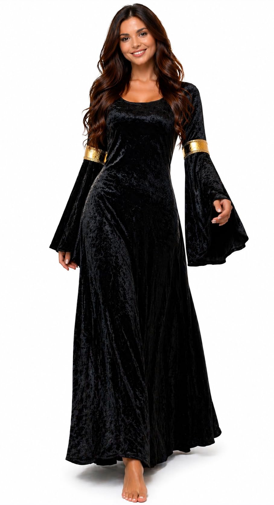 MAYLYNN 10923-M - Costume de rêve d'Elbe médiéval, taille XXL, noir