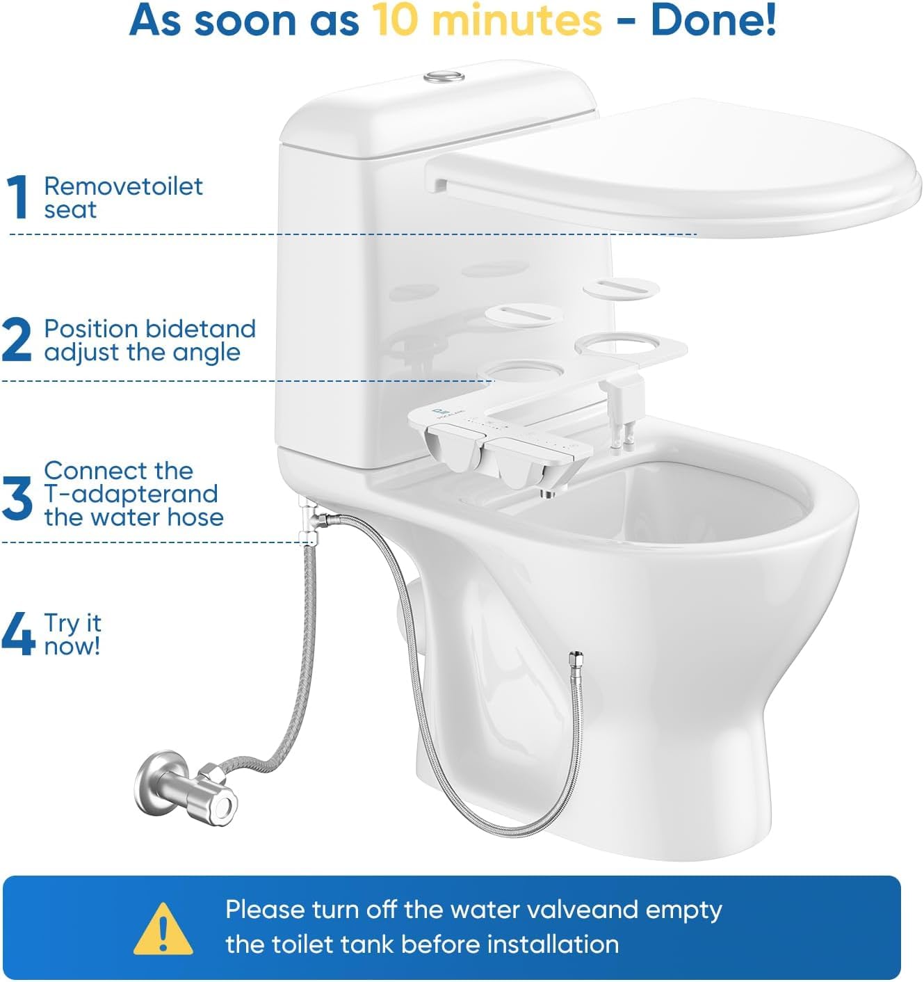 Ultra-Slim 3-in1 Bidet, Self-Cleaning, Posterior&Feminine,dl — view 5