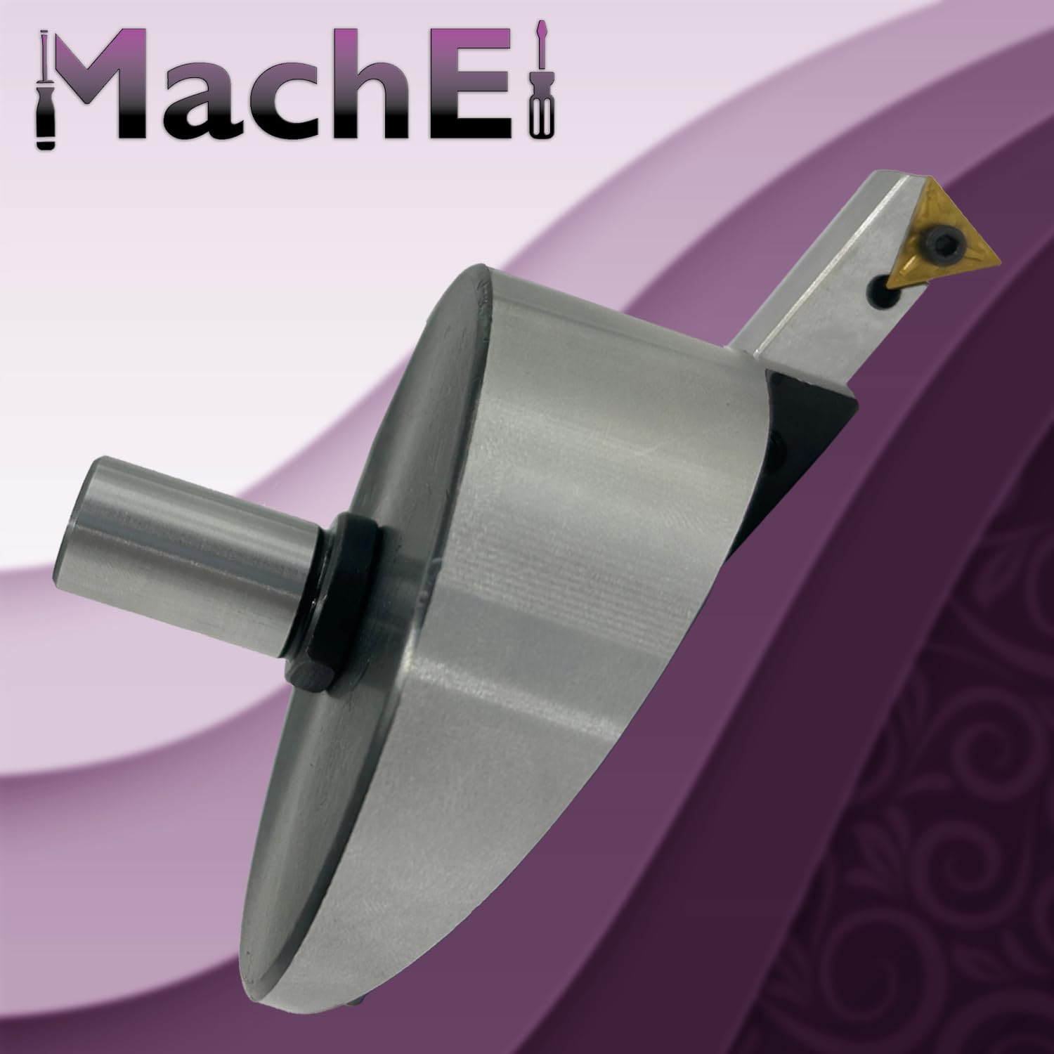 MachEl Duża głowica 100 mm średnicy 100 mm z narzędziem do cięcia końcówek z węglików spiekanych (trzpień prosty 3/4" / 19 mm)