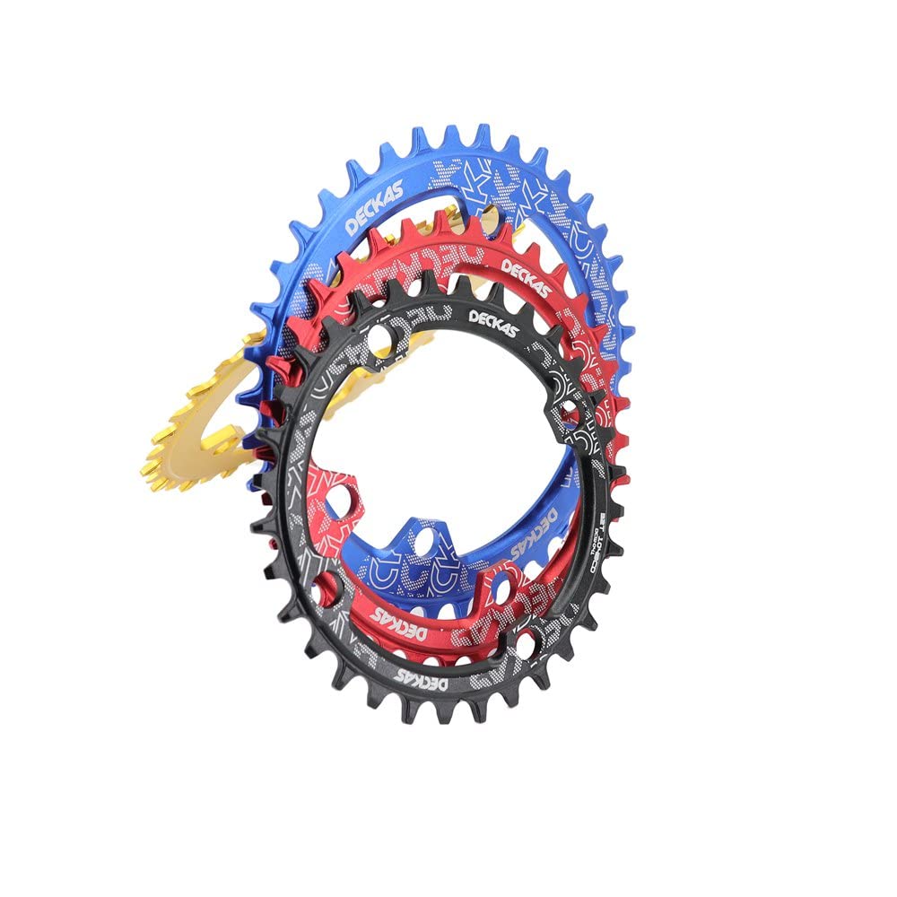 Monocorona MTB Chainring della Bici Rotonda 10 4BCD 40 42 44 46 48T 50 52 Dente MTB. Bici da Mountain Bike Anello Anello Catena Ruota 104 BCD Corone per Bicicletta(40T,Noir)