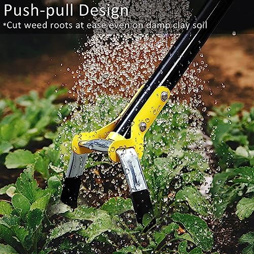 Hula Hoe for Weeding, Adjustable Long Handle (1.6-2.4m), Stainless Steel Loop Stirrup Hoe for Soil Loosening, Sharp and Durable Gardening Tool - Image 3