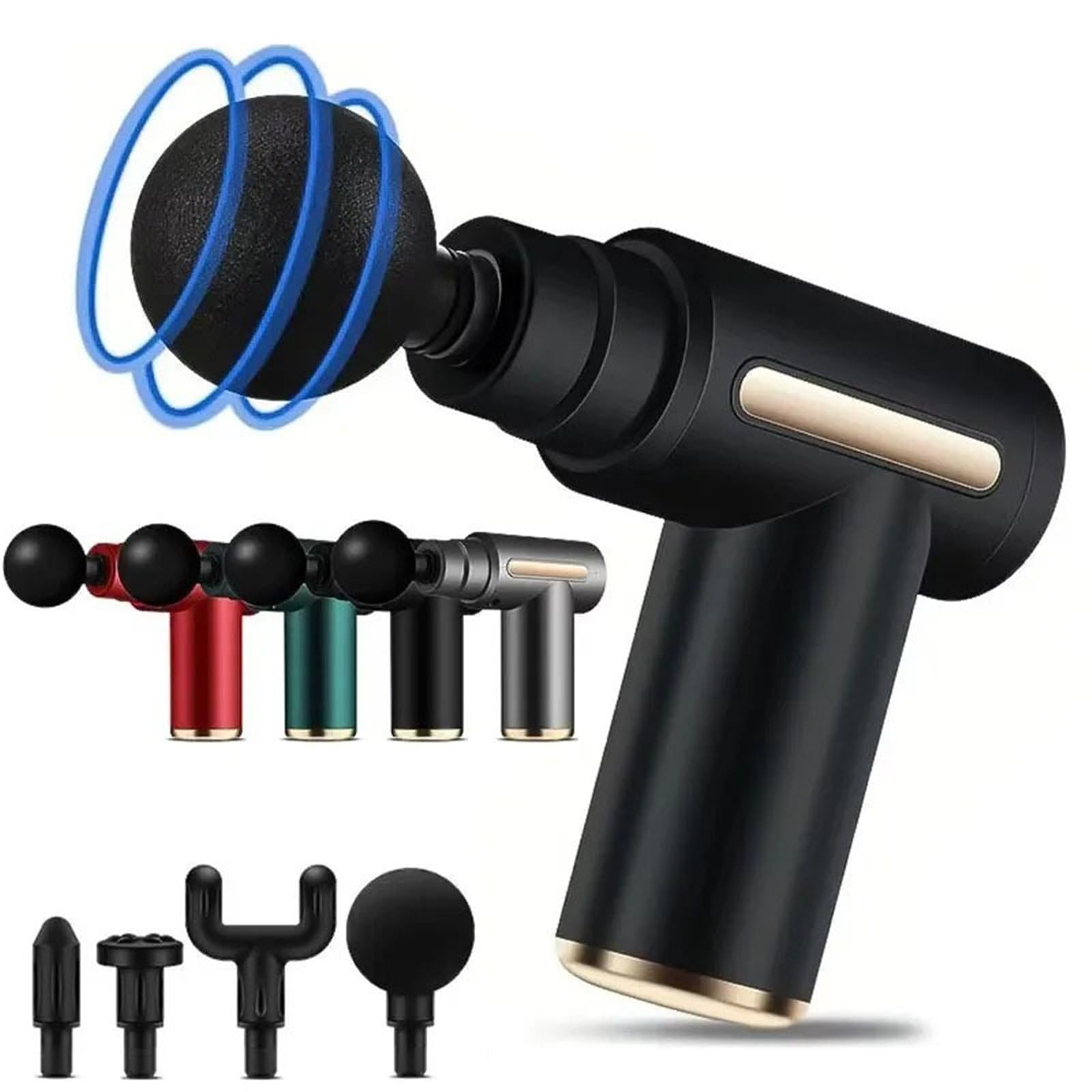 Masajeador portátil, Pistola De Fascia, Masajeador Relajación Muscular, Mini Impacto Vibratorio Inteligente, Masaje Eléctrico Cuerpo Completo Bolsillo Portátil(Green)