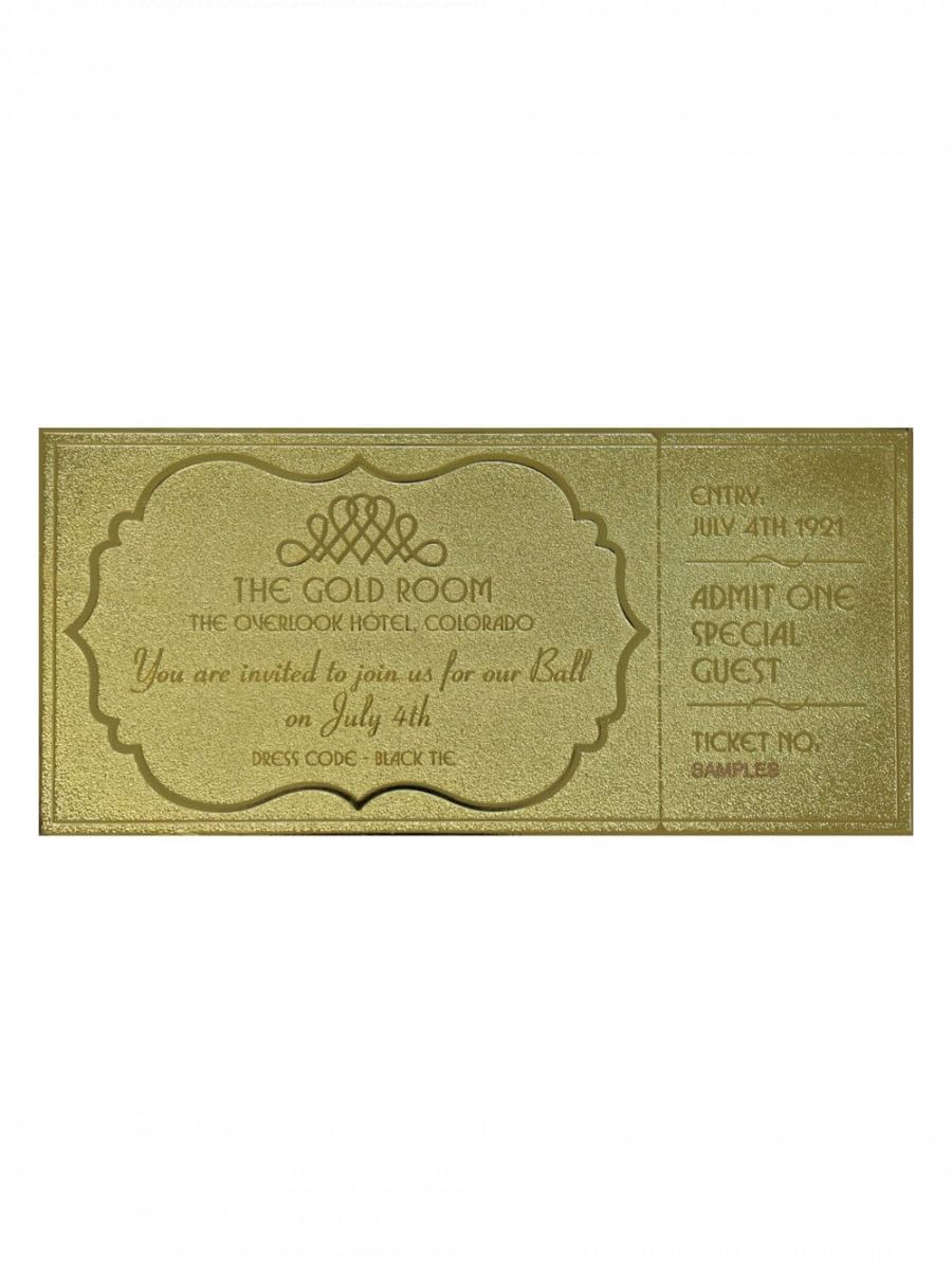 The Shining The Overlook Hotel Ball 24k Gold Plated Ticket