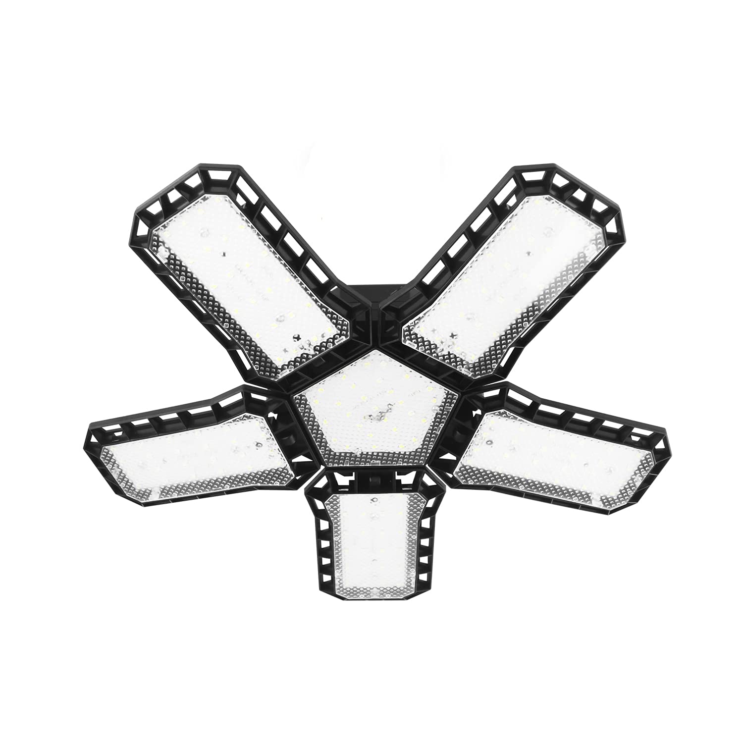 BOSITE Garage Light 120W LED Garage Light 12000LM 6500K Deformable Garage Lights Ceiling LED Shop Light with 5 Adjustable Panels, Barn Light LED Lights for Garage Barn Basement